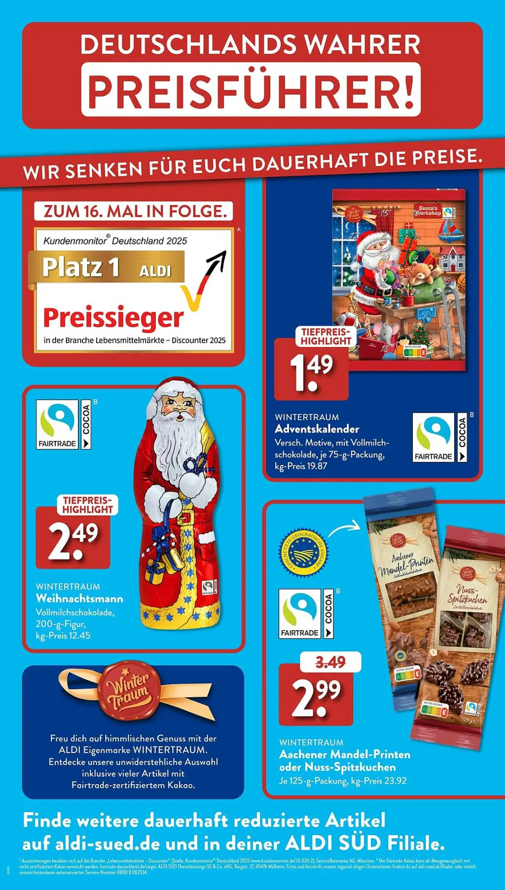 Aldi S&uuml;d Prospekt KW51 mit aktuellen Angeboten und attraktiven Rabatten – günstige Lebensmittel, Sparen Sie bei Aldi S&uuml;d Prospekt diese Woche!
