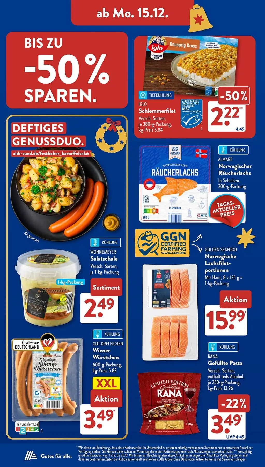 Aldi S&uuml;d Prospekt KW51 mit aktuellen Angeboten und attraktiven Rabatten – günstige Lebensmittel, Sparen Sie bei Aldi S&uuml;d Prospekt diese Woche!