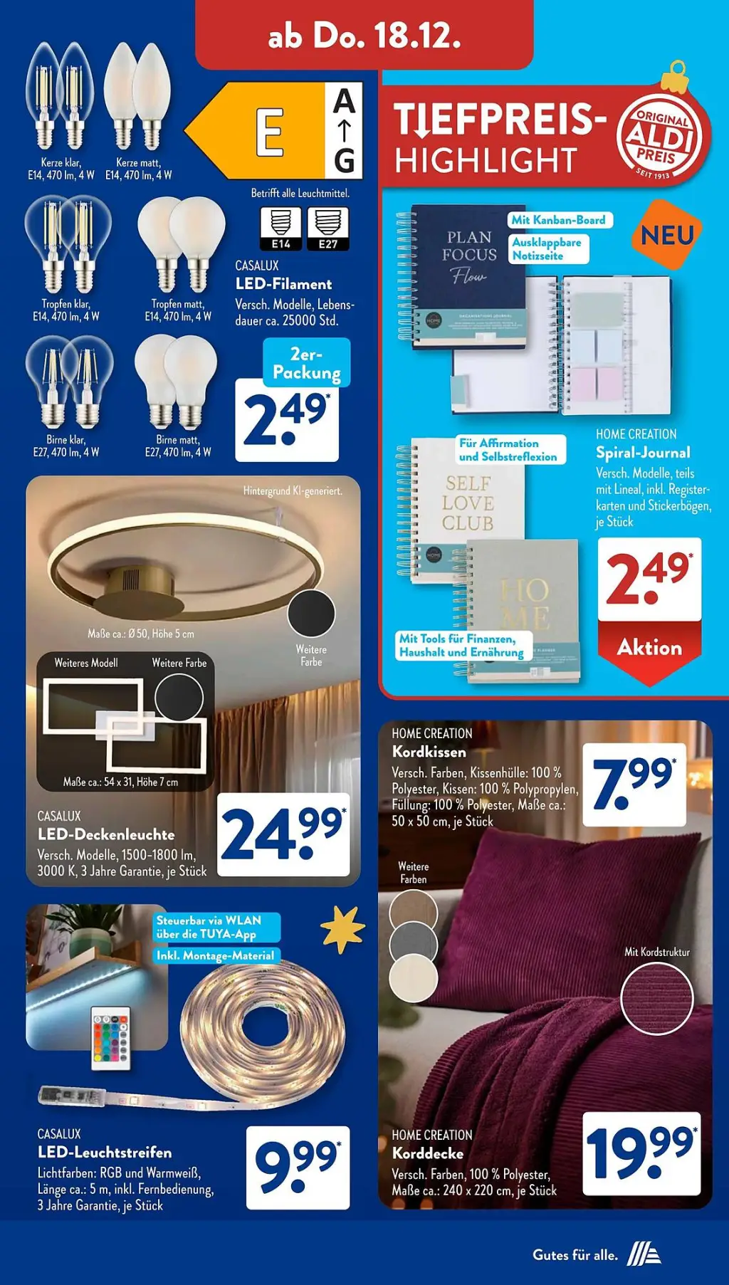 Aldi S&uuml;d Prospekt KW51 mit aktuellen Angeboten und attraktiven Rabatten – günstige Lebensmittel, Sparen Sie bei Aldi S&uuml;d Prospekt diese Woche!