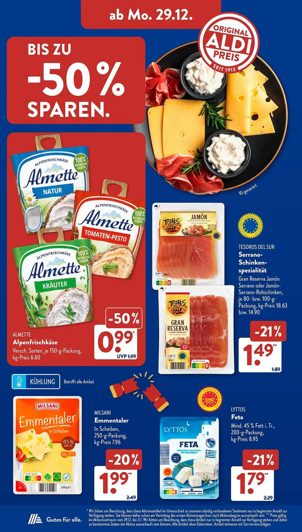 Aldi S&uuml;d Prospekt KW01 mit aktuellen Angeboten und attraktiven Rabatten – günstige Lebensmittel, Sparen Sie bei Aldi S&uuml;d Prospekt diese Woche!