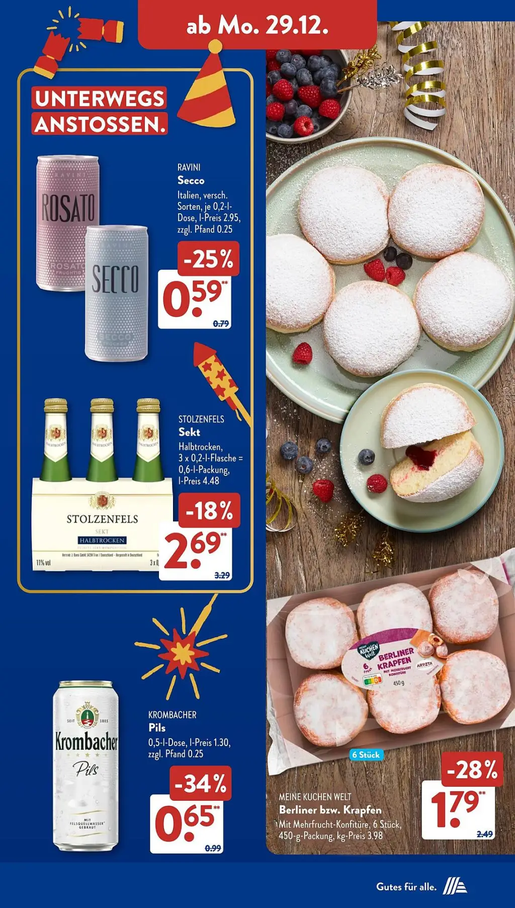 Aldi S&uuml;d Prospekt KW01 mit aktuellen Angeboten und attraktiven Rabatten – günstige Lebensmittel, Sparen Sie bei Aldi S&uuml;d Prospekt diese Woche!
