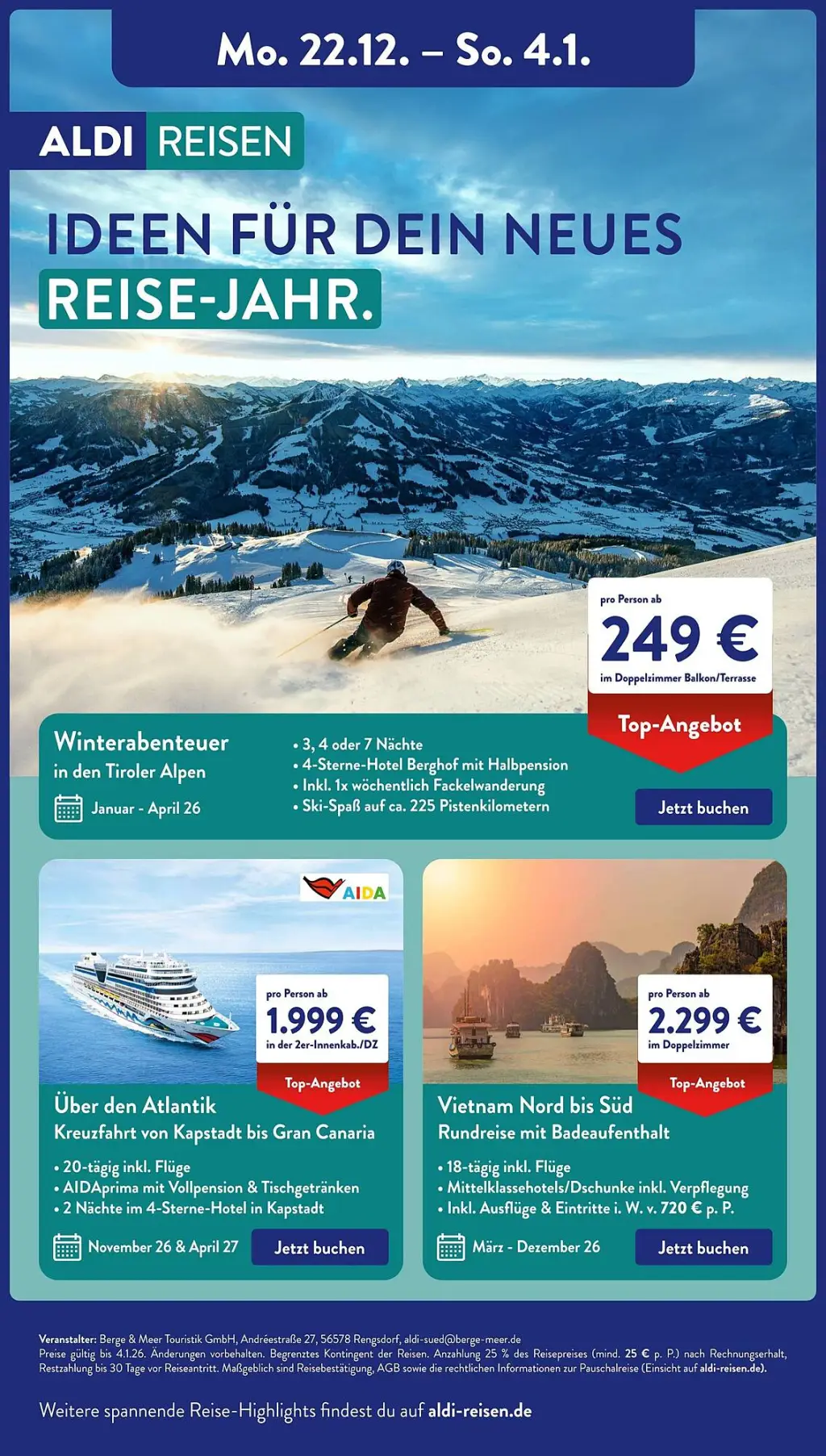 Aldi S&uuml;d Prospekt KW01 mit aktuellen Angeboten und attraktiven Rabatten – günstige Lebensmittel, Sparen Sie bei Aldi S&uuml;d Prospekt diese Woche!