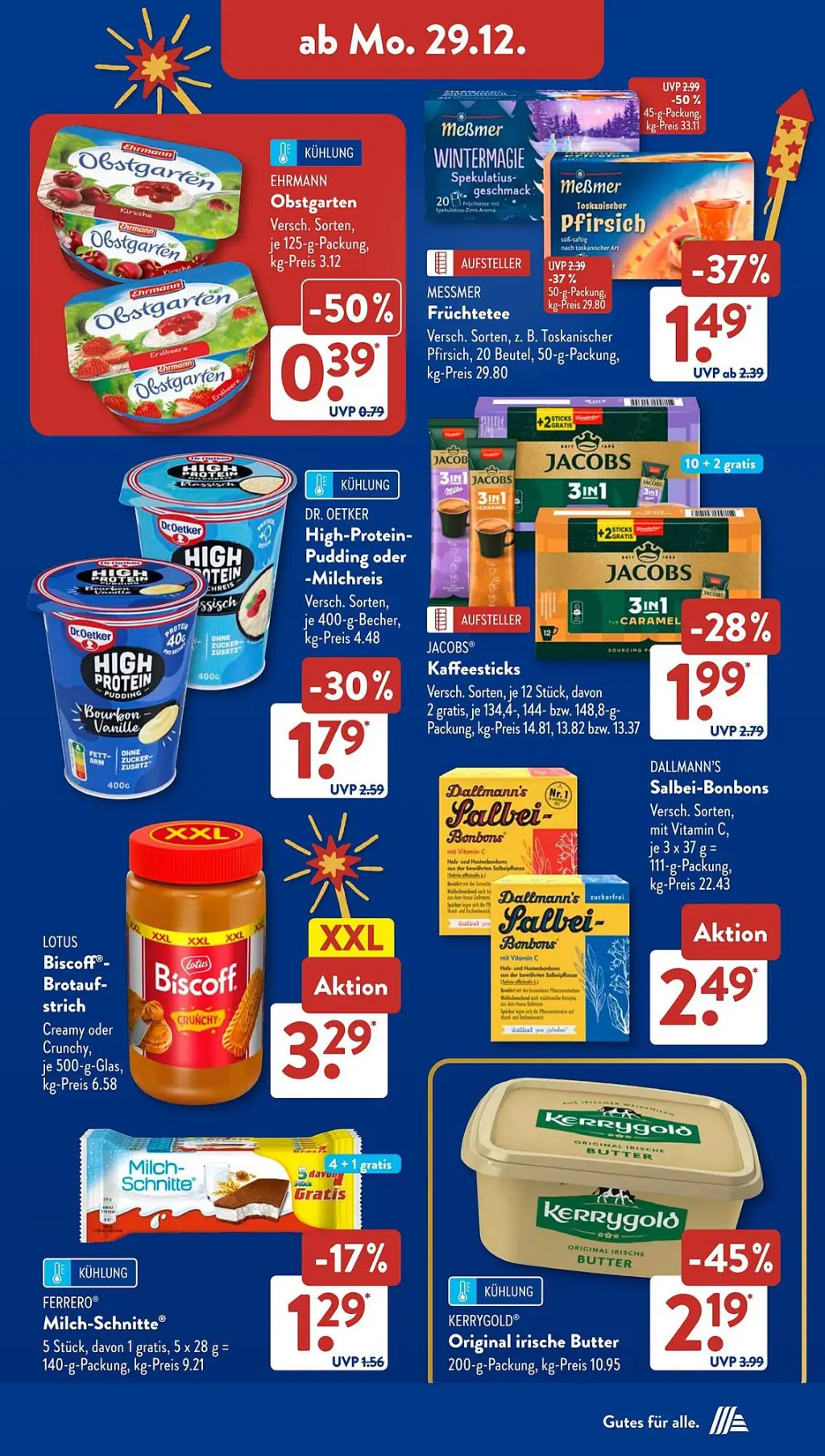 Aldi S&uuml;d Prospekt KW01 mit aktuellen Angeboten und attraktiven Rabatten – günstige Lebensmittel, Sparen Sie bei Aldi S&uuml;d Prospekt diese Woche!