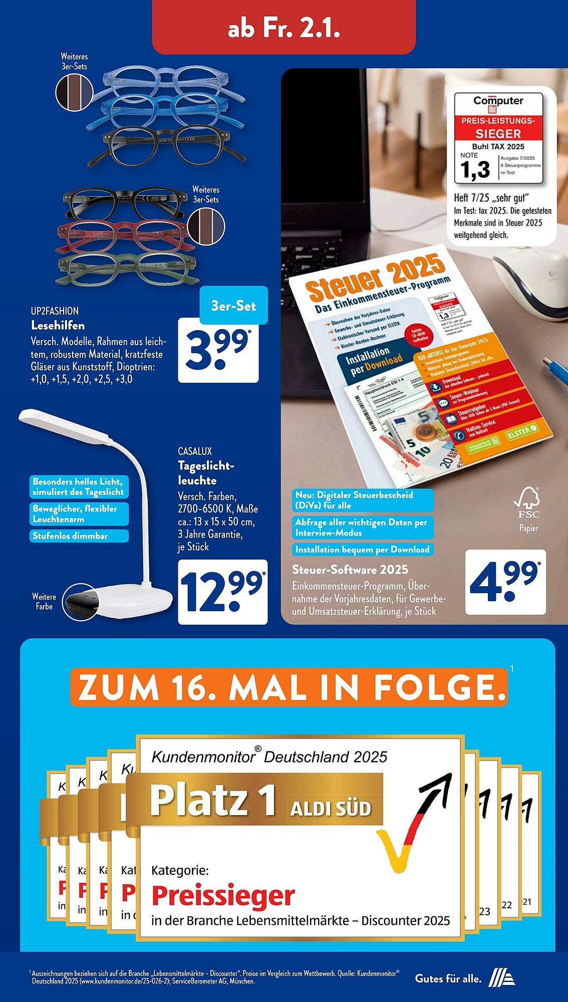 Aldi S&uuml;d Prospekt KW01 mit aktuellen Angeboten und attraktiven Rabatten – günstige Lebensmittel, Sparen Sie bei Aldi S&uuml;d Prospekt diese Woche!