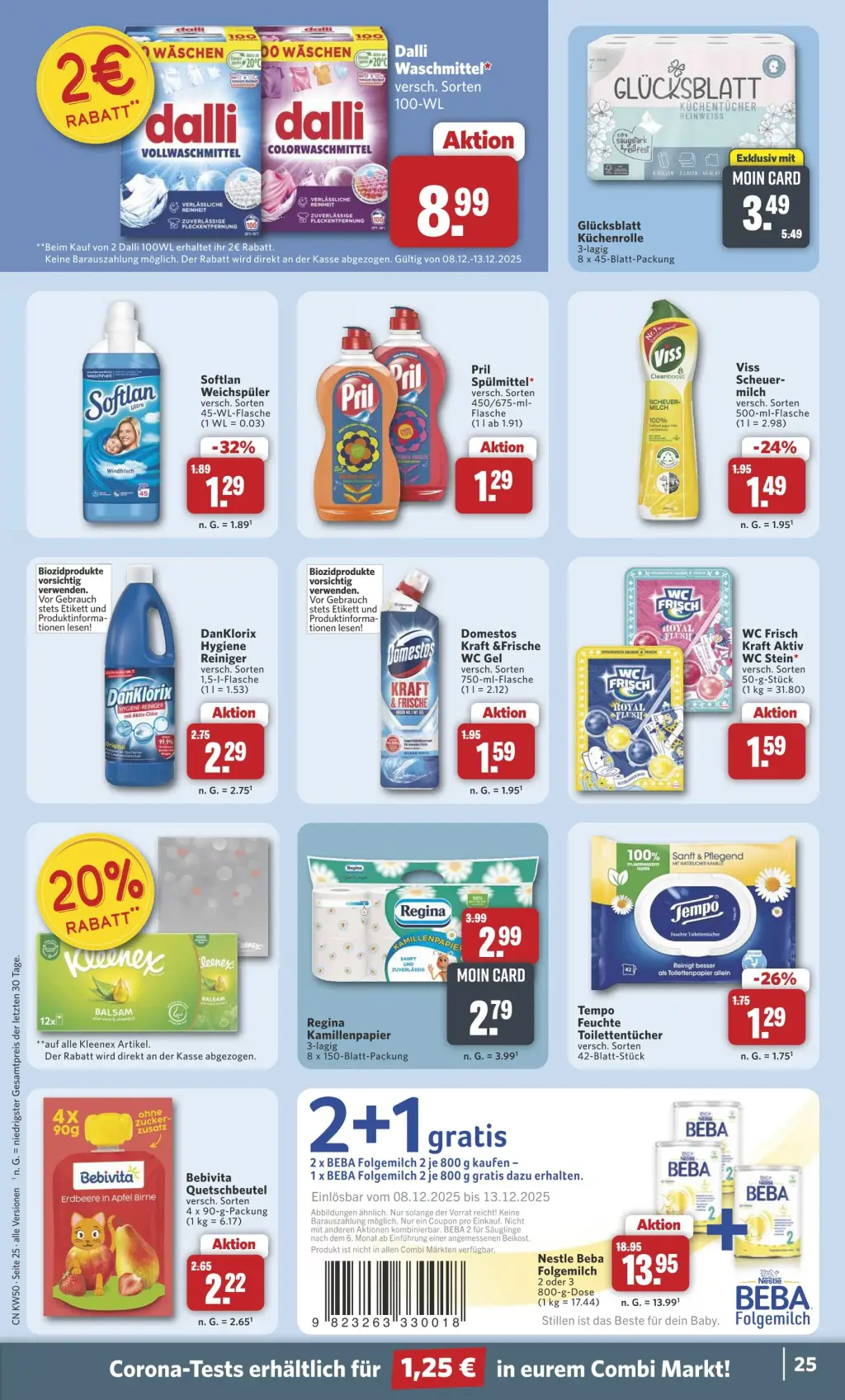 Combi Prospekt KW50 mit aktuellen Angeboten und attraktiven Rabatten – günstige Lebensmittel, Sparen Sie bei Combi Prospekt diese Woche!