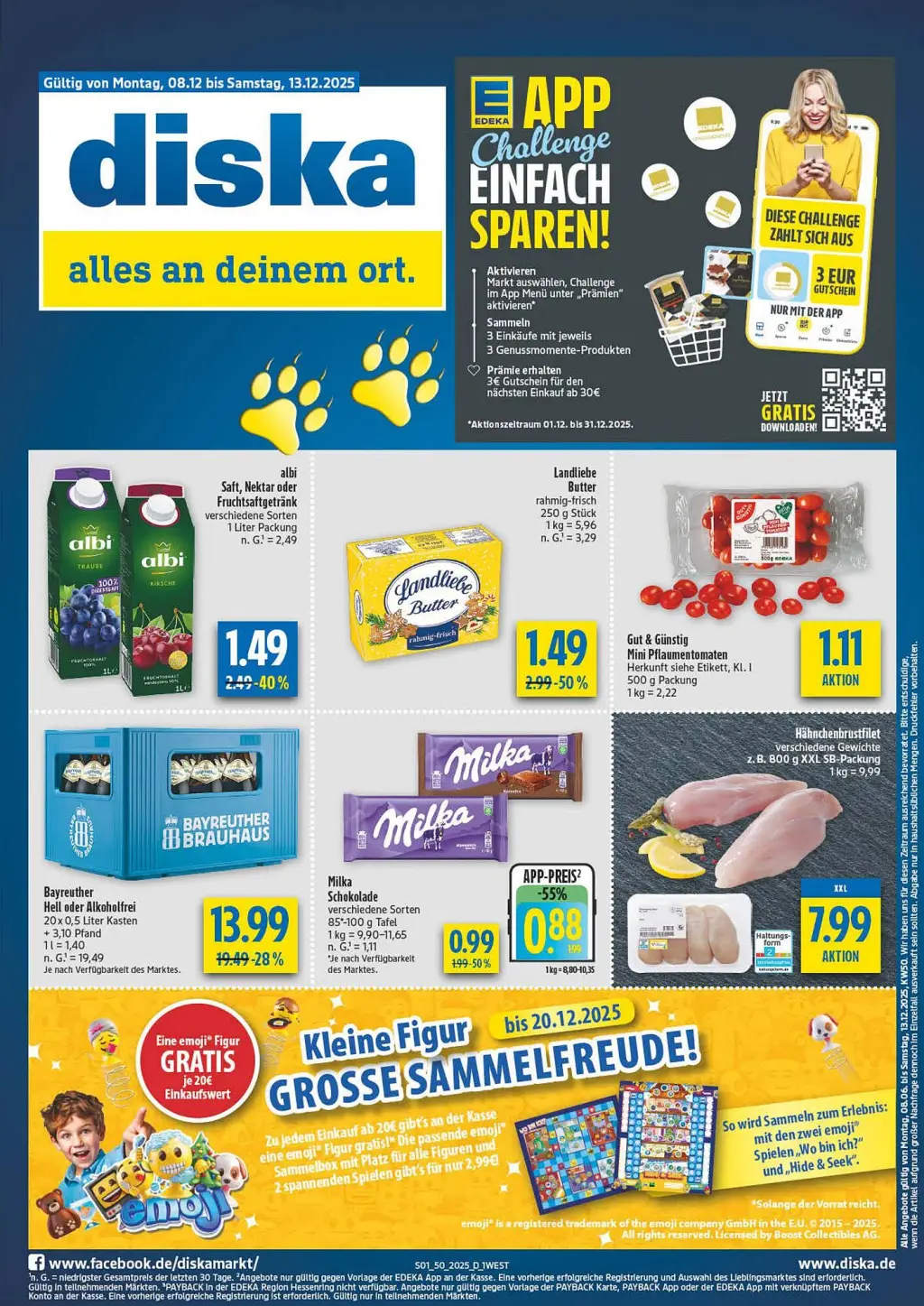 diska Prospekt KW50 mit aktuellen Angeboten und attraktiven Rabatten – günstige Lebensmittel, Sparen Sie bei diska Prospekt diese Woche! diska Prospekt KW50 mit aktuellen Angeboten und attraktiven Rabatten – günstige Lebensmittel, Sparen Sie bei diska Prospekt diese Woche!