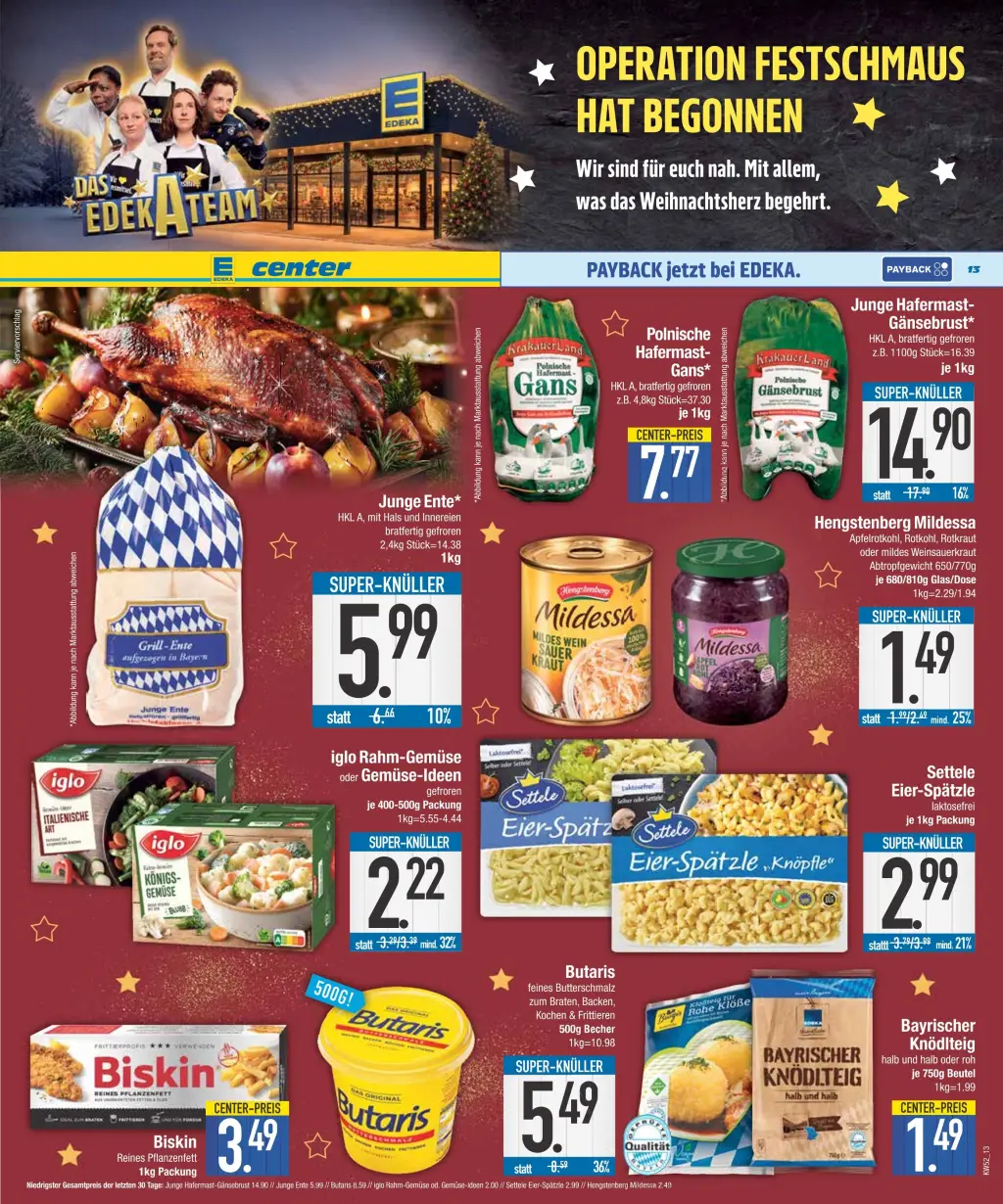 E-Center Prospekt KW52 mit aktuellen Angeboten und attraktiven Rabatten – günstige Lebensmittel, Sparen Sie bei E-Center Prospekt diese Woche!