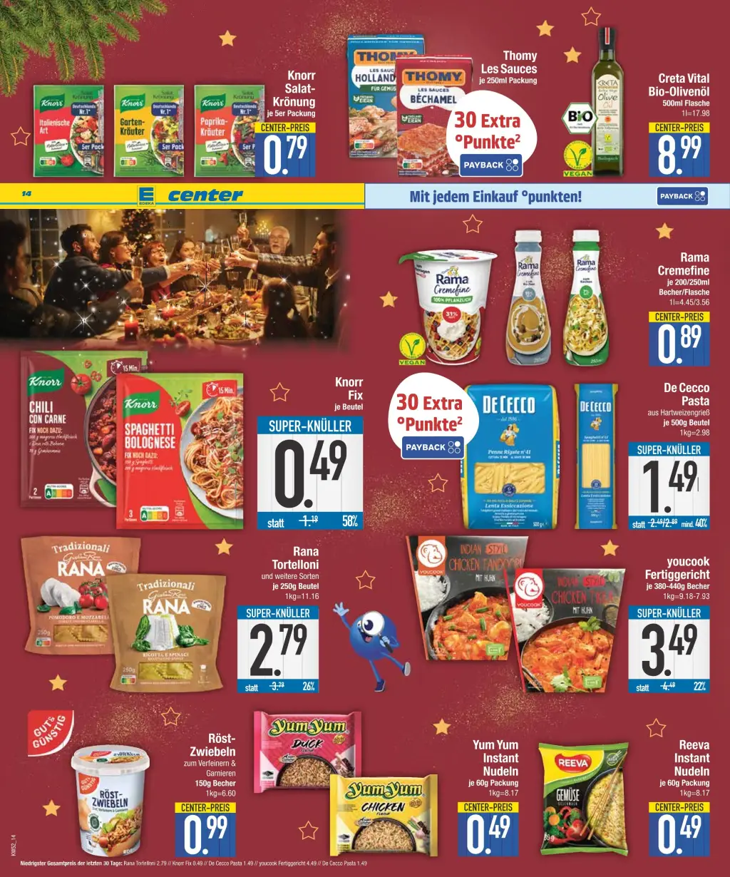 E-Center Prospekt KW52 mit aktuellen Angeboten und attraktiven Rabatten – günstige Lebensmittel, Sparen Sie bei E-Center Prospekt diese Woche!