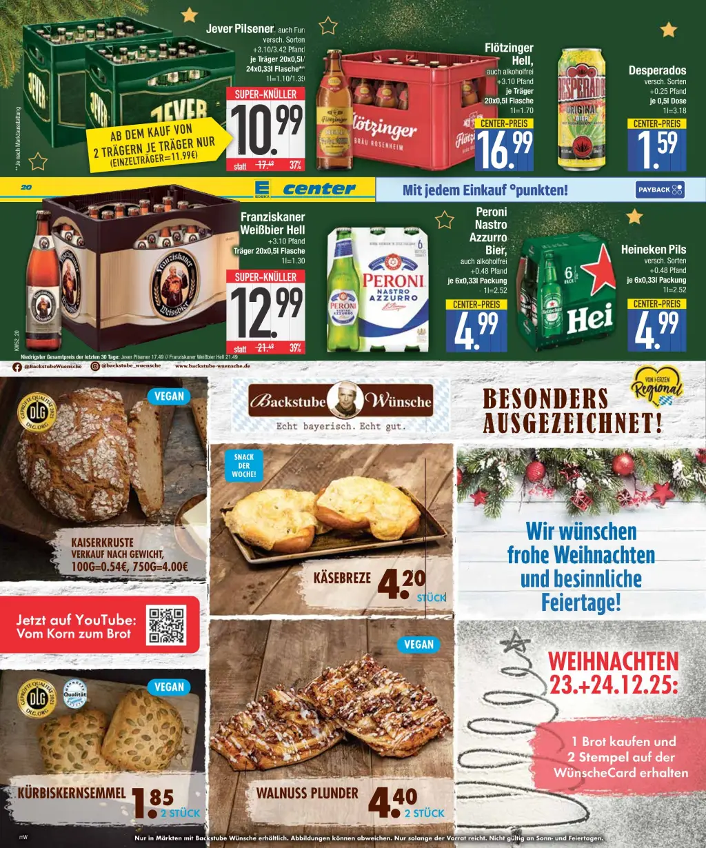 E-Center Prospekt KW52 mit aktuellen Angeboten und attraktiven Rabatten – günstige Lebensmittel, Sparen Sie bei E-Center Prospekt diese Woche!