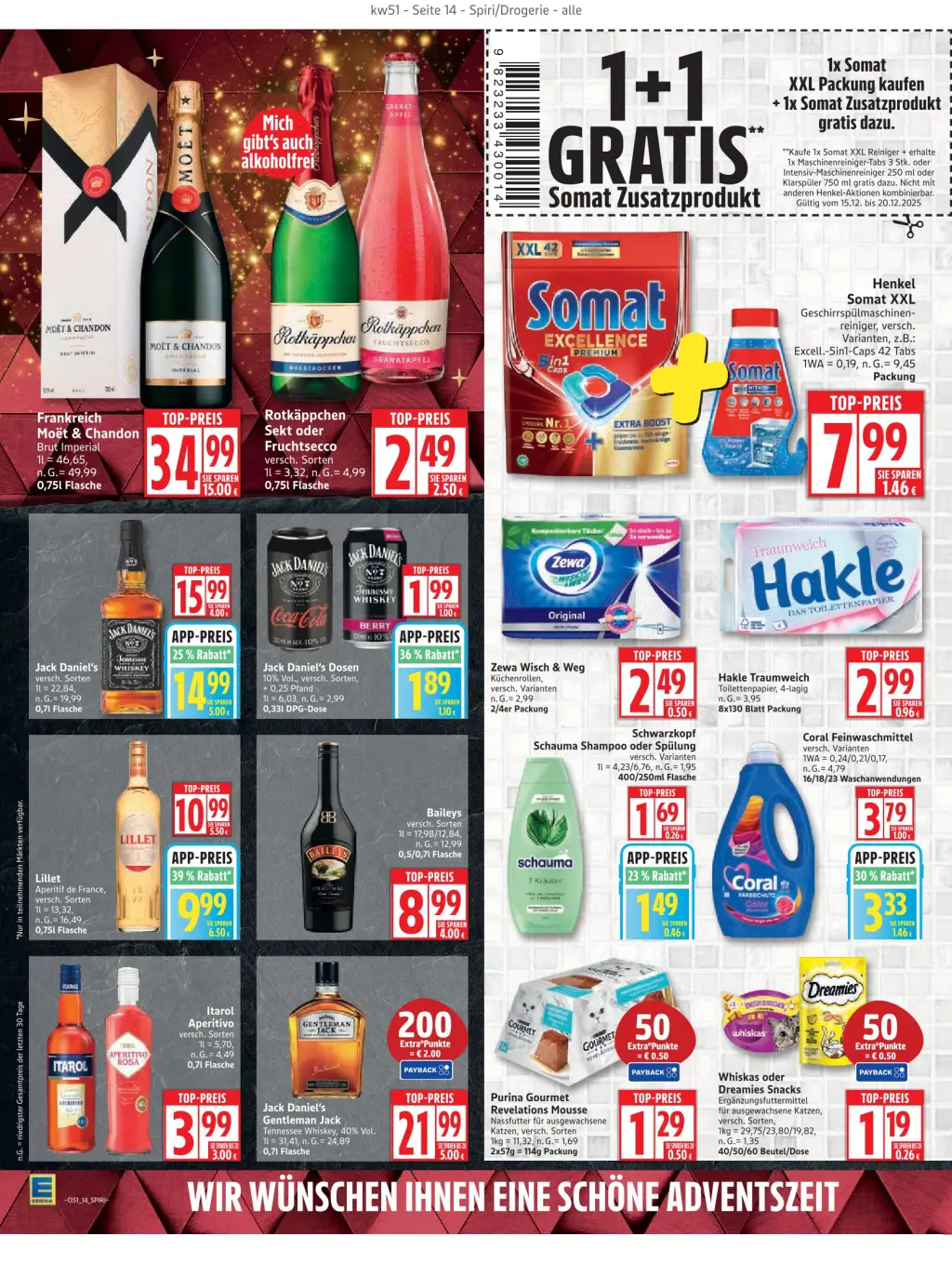 Edeka Prospekt KW51 mit aktuellen Angeboten und attraktiven Rabatten – günstige Lebensmittel, Sparen Sie bei Edeka Prospekt diese Woche!