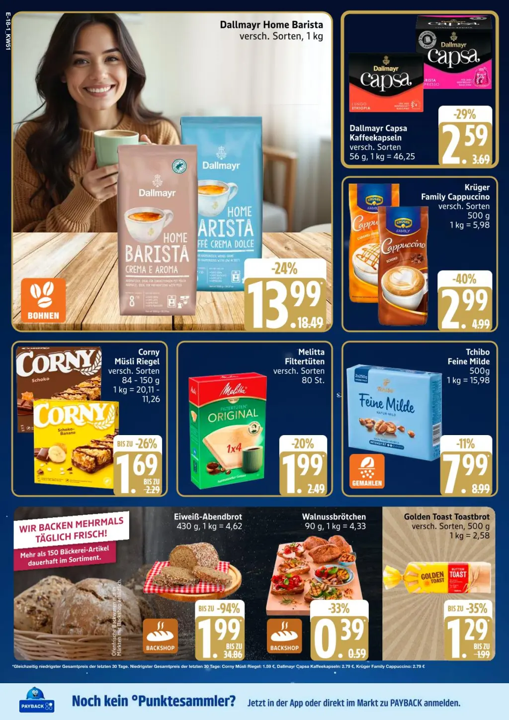 Edeka Prospekt KW51 mit aktuellen Angeboten und attraktiven Rabatten – günstige Lebensmittel, Sparen Sie bei Edeka Prospekt diese Woche!