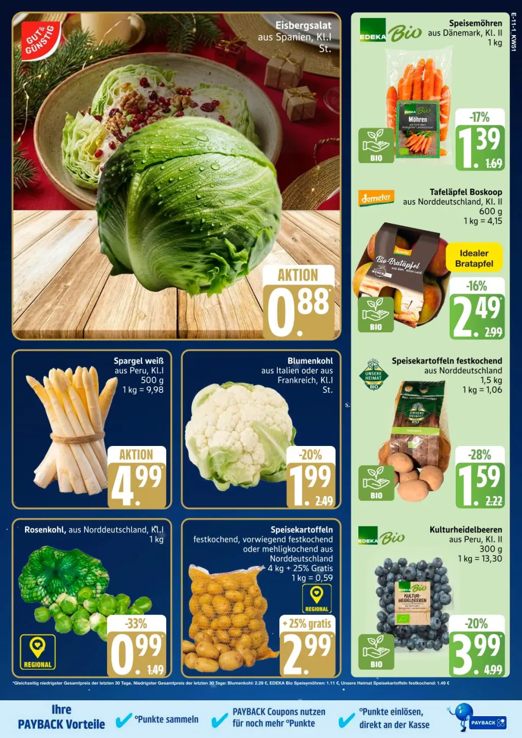 Edeka Prospekt KW51 mit aktuellen Angeboten und attraktiven Rabatten – günstige Lebensmittel, Sparen Sie bei Edeka Prospekt diese Woche!