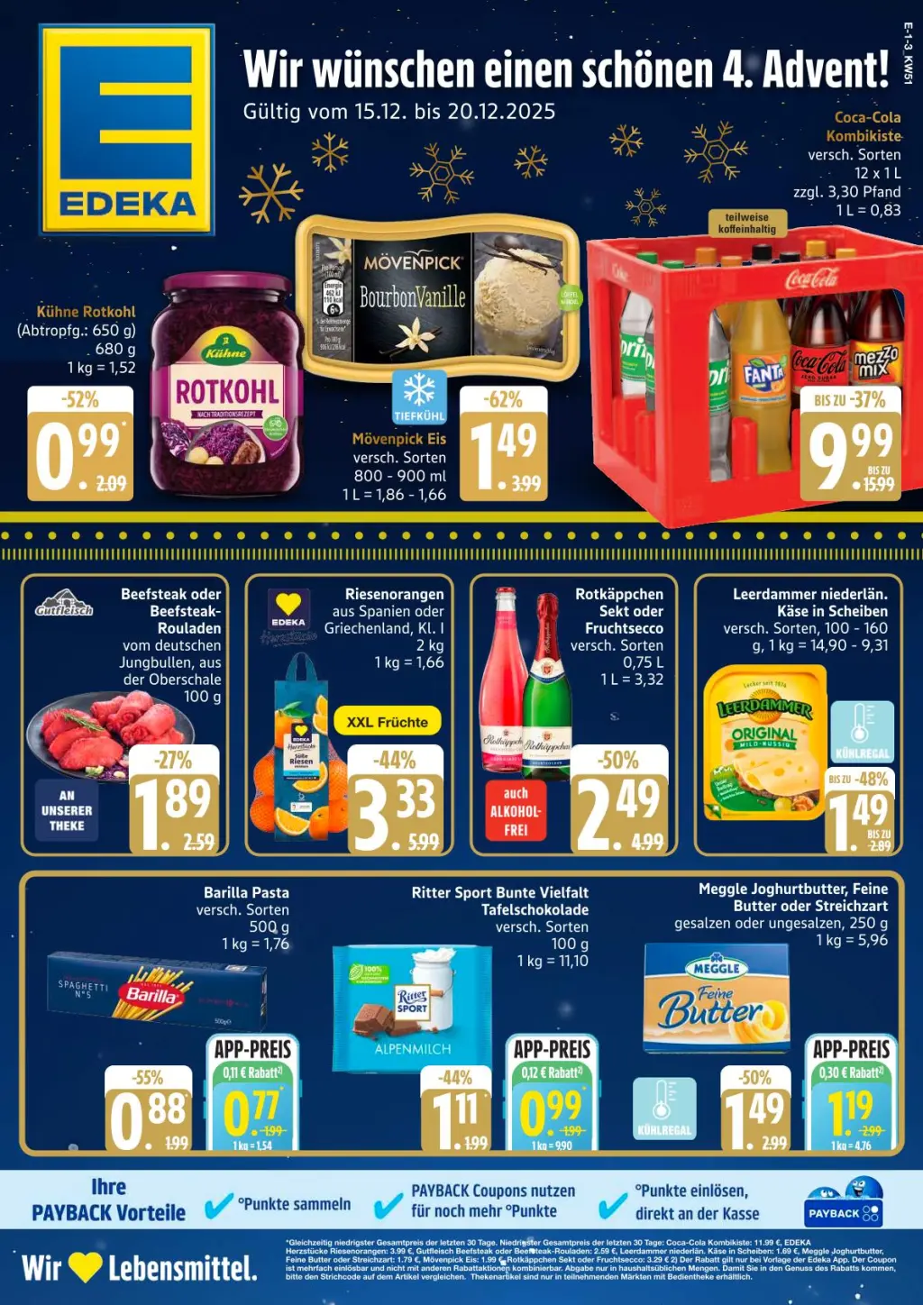 Edeka Prospekt KW51 mit aktuellen Angeboten und attraktiven Rabatten – günstige Lebensmittel, Sparen Sie bei Edeka Prospekt diese Woche! Edeka Prospekt KW51 mit aktuellen Angeboten und attraktiven Rabatten – günstige Lebensmittel, Sparen Sie bei Edeka Prospekt diese Woche!