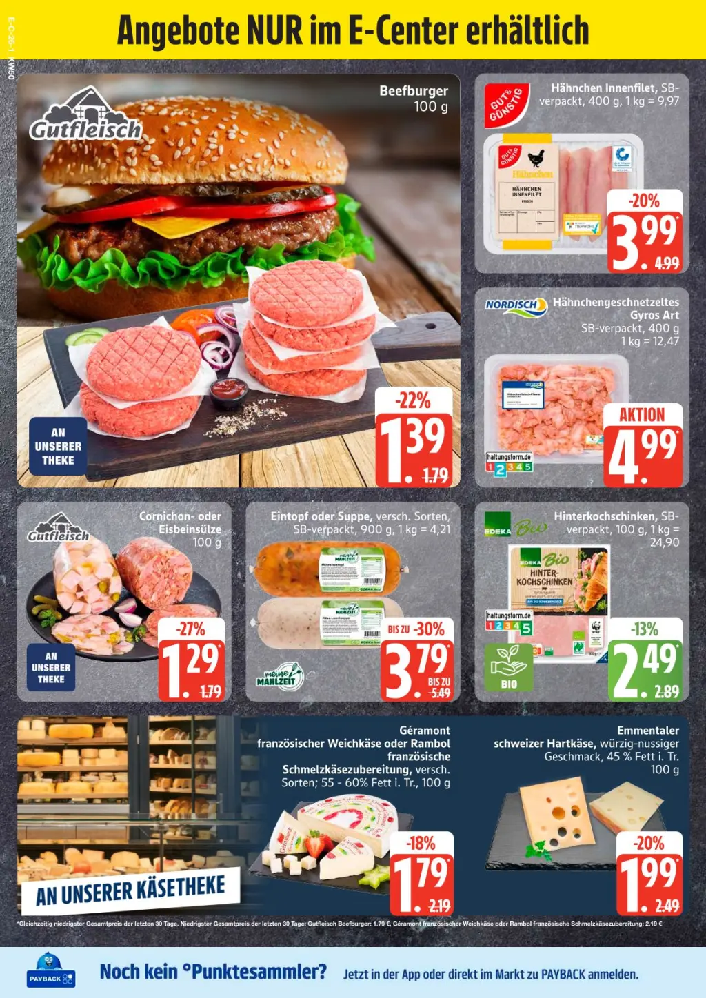Edeka Prospekt KW50 mit aktuellen Angeboten und attraktiven Rabatten – günstige Lebensmittel, Sparen Sie bei Edeka Prospekt diese Woche!
