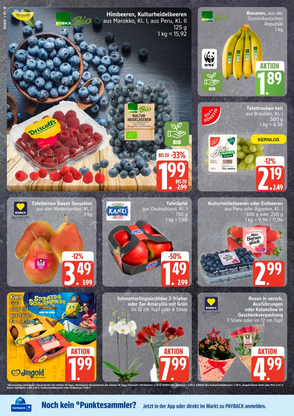 Edeka Prospekt KW50 mit aktuellen Angeboten und attraktiven Rabatten – günstige Lebensmittel, Sparen Sie bei Edeka Prospekt diese Woche!
