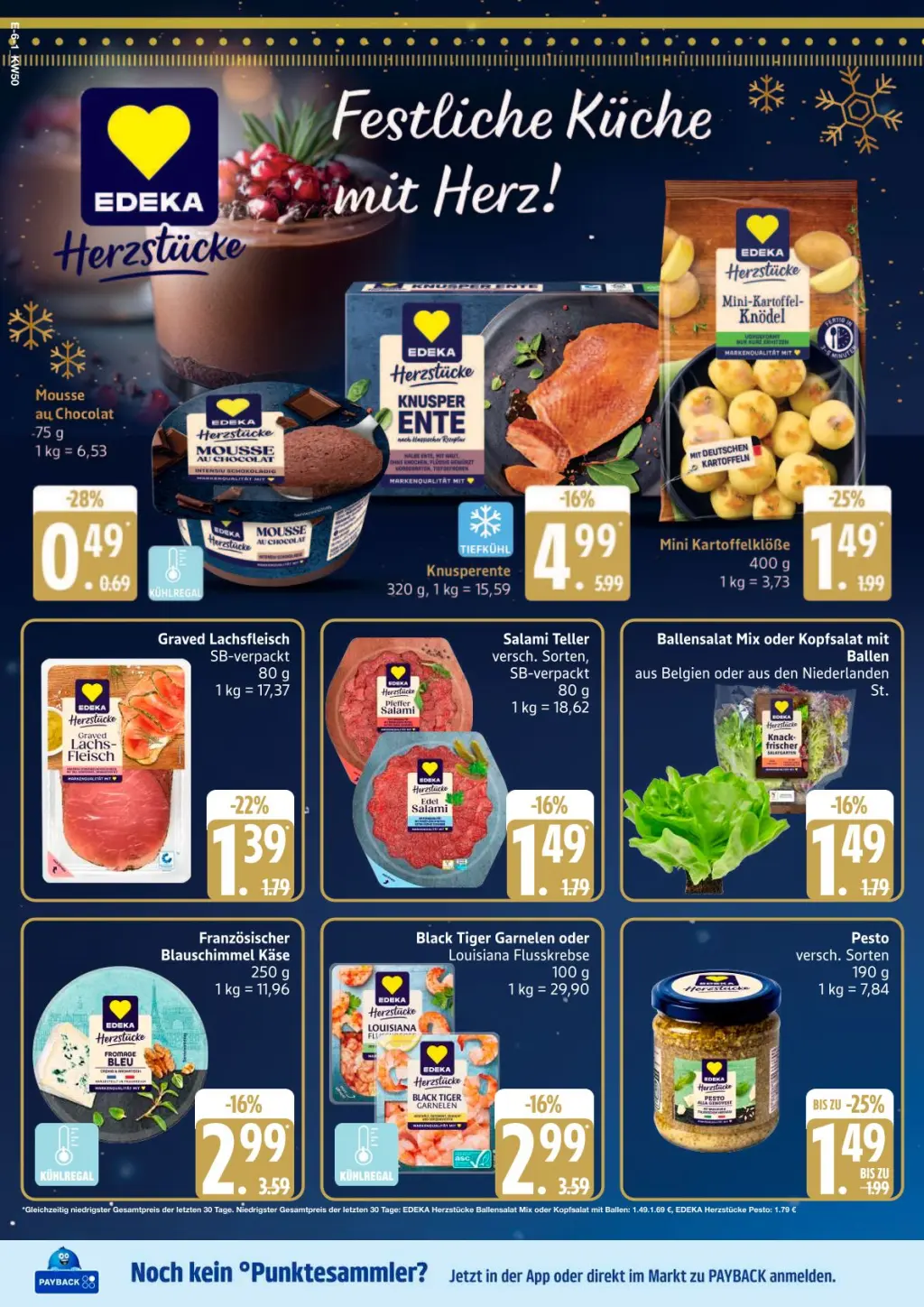 Edeka Prospekt KW50 mit aktuellen Angeboten und attraktiven Rabatten – günstige Lebensmittel, Sparen Sie bei Edeka Prospekt diese Woche!
