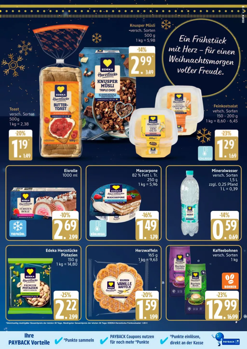 Edeka Prospekt KW50 mit aktuellen Angeboten und attraktiven Rabatten – günstige Lebensmittel, Sparen Sie bei Edeka Prospekt diese Woche!