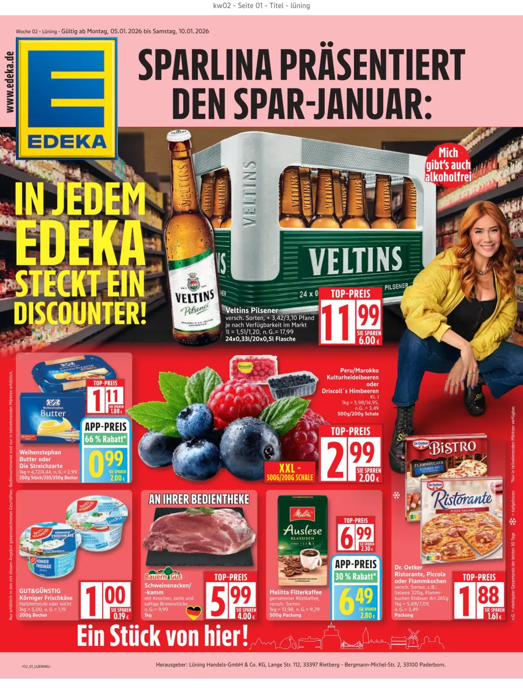 Edeka Prospekt KW02 mit aktuellen Angeboten und attraktiven Rabatten – günstige Lebensmittel, Sparen Sie bei Edeka Prospekt diese Woche! Edeka Prospekt KW02 mit aktuellen Angeboten und attraktiven Rabatten – günstige Lebensmittel, Sparen Sie bei Edeka Prospekt diese Woche!