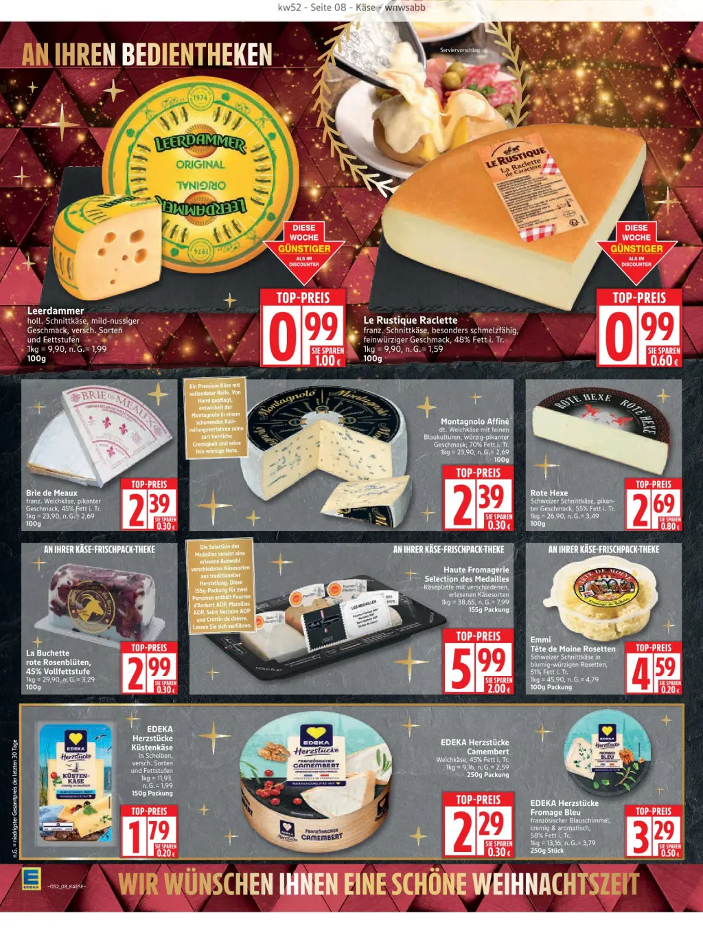 Edeka Prospekt KW52 mit aktuellen Angeboten und attraktiven Rabatten – günstige Lebensmittel, Sparen Sie bei Edeka Prospekt diese Woche!