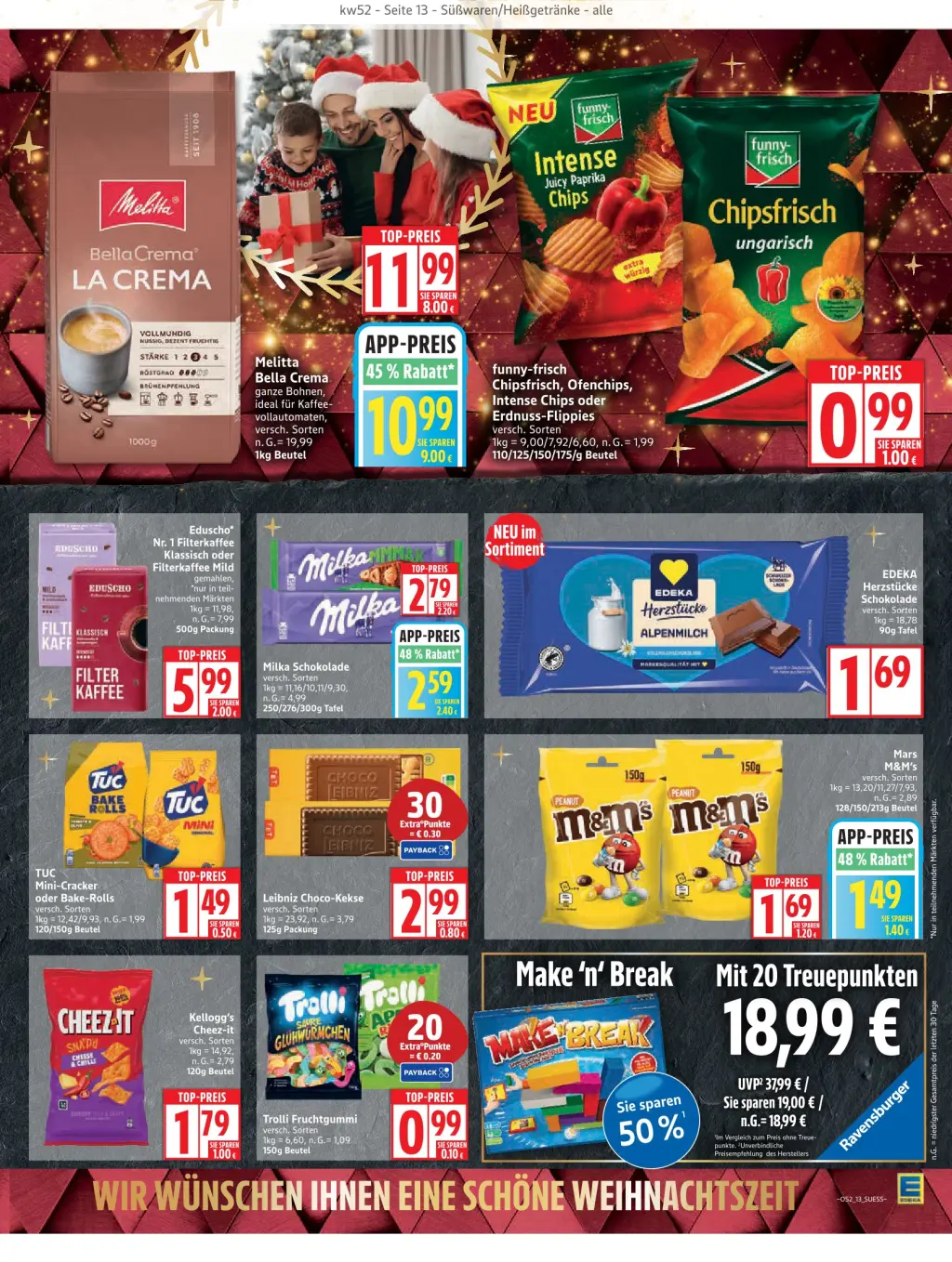 Edeka Prospekt KW52 mit aktuellen Angeboten und attraktiven Rabatten – günstige Lebensmittel, Sparen Sie bei Edeka Prospekt diese Woche!