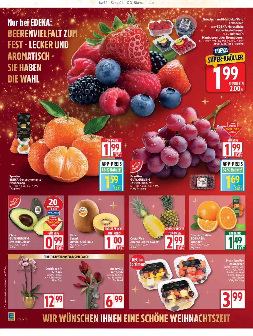 Edeka Prospekt KW52 mit aktuellen Angeboten und attraktiven Rabatten – günstige Lebensmittel, Sparen Sie bei Edeka Prospekt diese Woche!