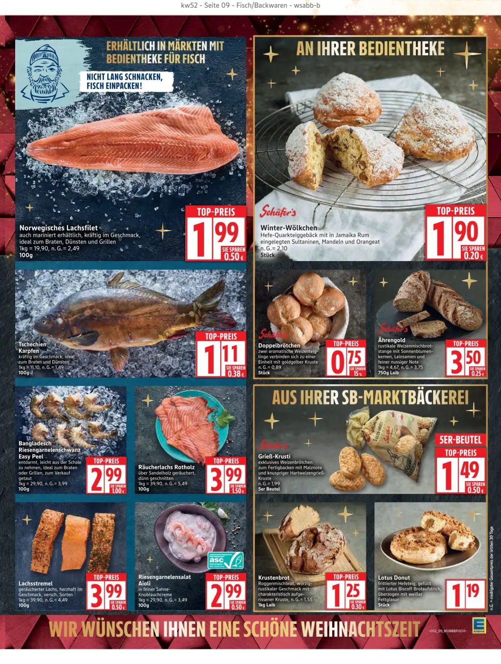 Edeka Prospekt KW52 mit aktuellen Angeboten und attraktiven Rabatten – günstige Lebensmittel, Sparen Sie bei Edeka Prospekt diese Woche!