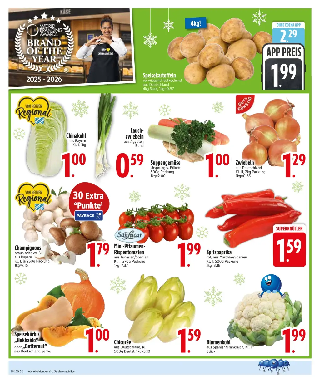 Edeka Prospekt KW50 mit aktuellen Angeboten und attraktiven Rabatten – günstige Lebensmittel, Sparen Sie bei Edeka Prospekt diese Woche!