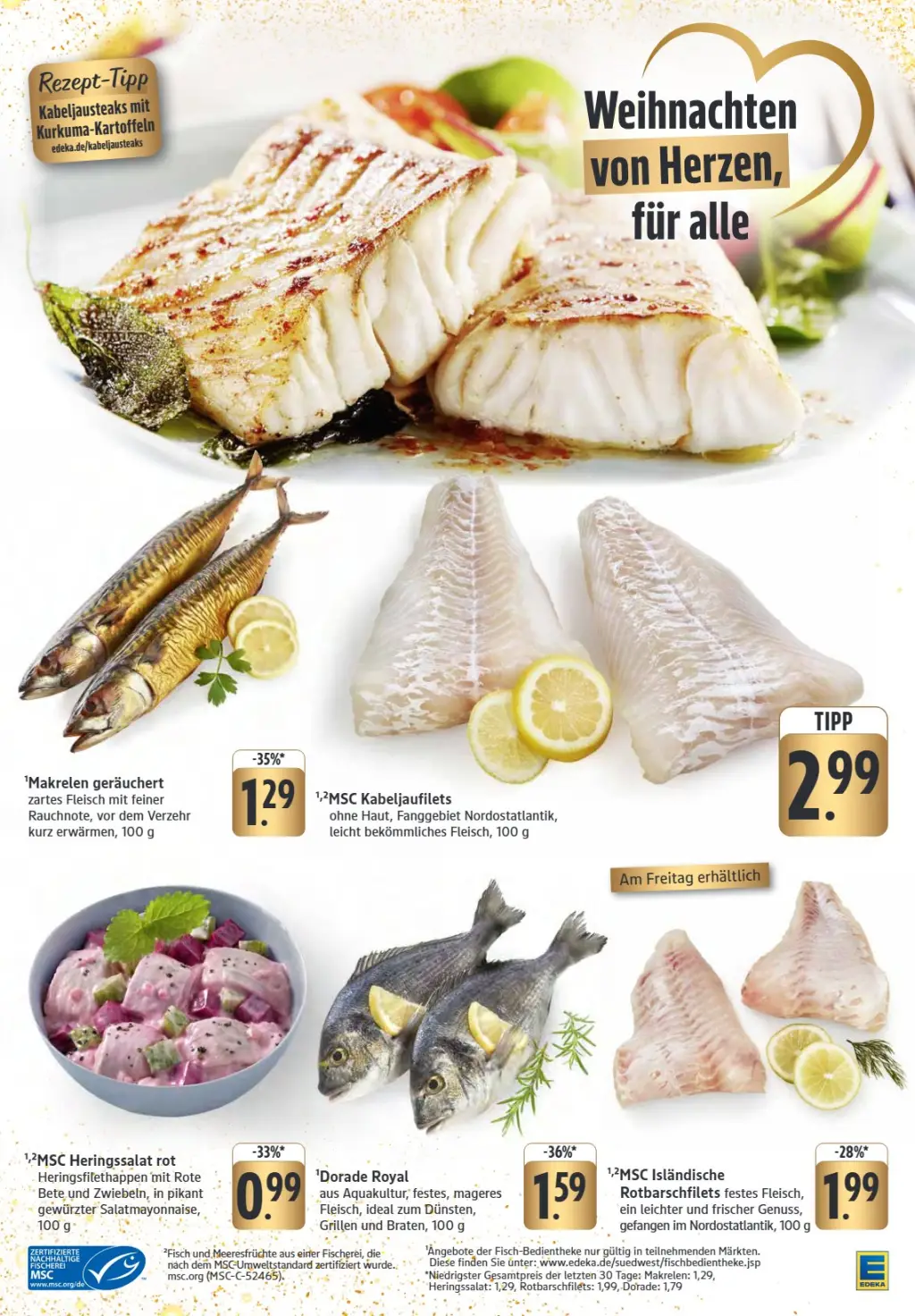 Edeka Prospekt KW50 mit aktuellen Angeboten und attraktiven Rabatten – günstige Lebensmittel, Sparen Sie bei Edeka Prospekt diese Woche!
