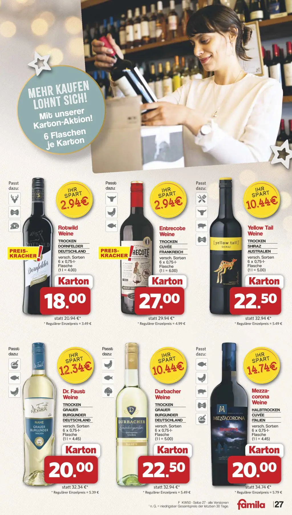 Famila Prospekt KW50 mit aktuellen Angeboten und attraktiven Rabatten – günstige Lebensmittel, Sparen Sie bei Famila Prospekt diese Woche!