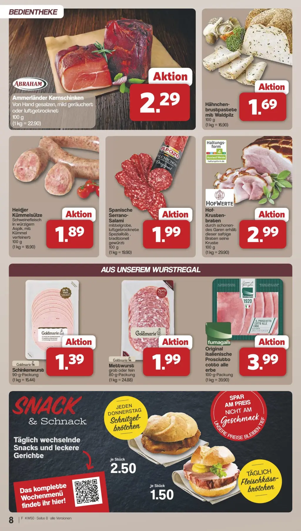 Famila Prospekt KW50 mit aktuellen Angeboten und attraktiven Rabatten – günstige Lebensmittel, Sparen Sie bei Famila Prospekt diese Woche!