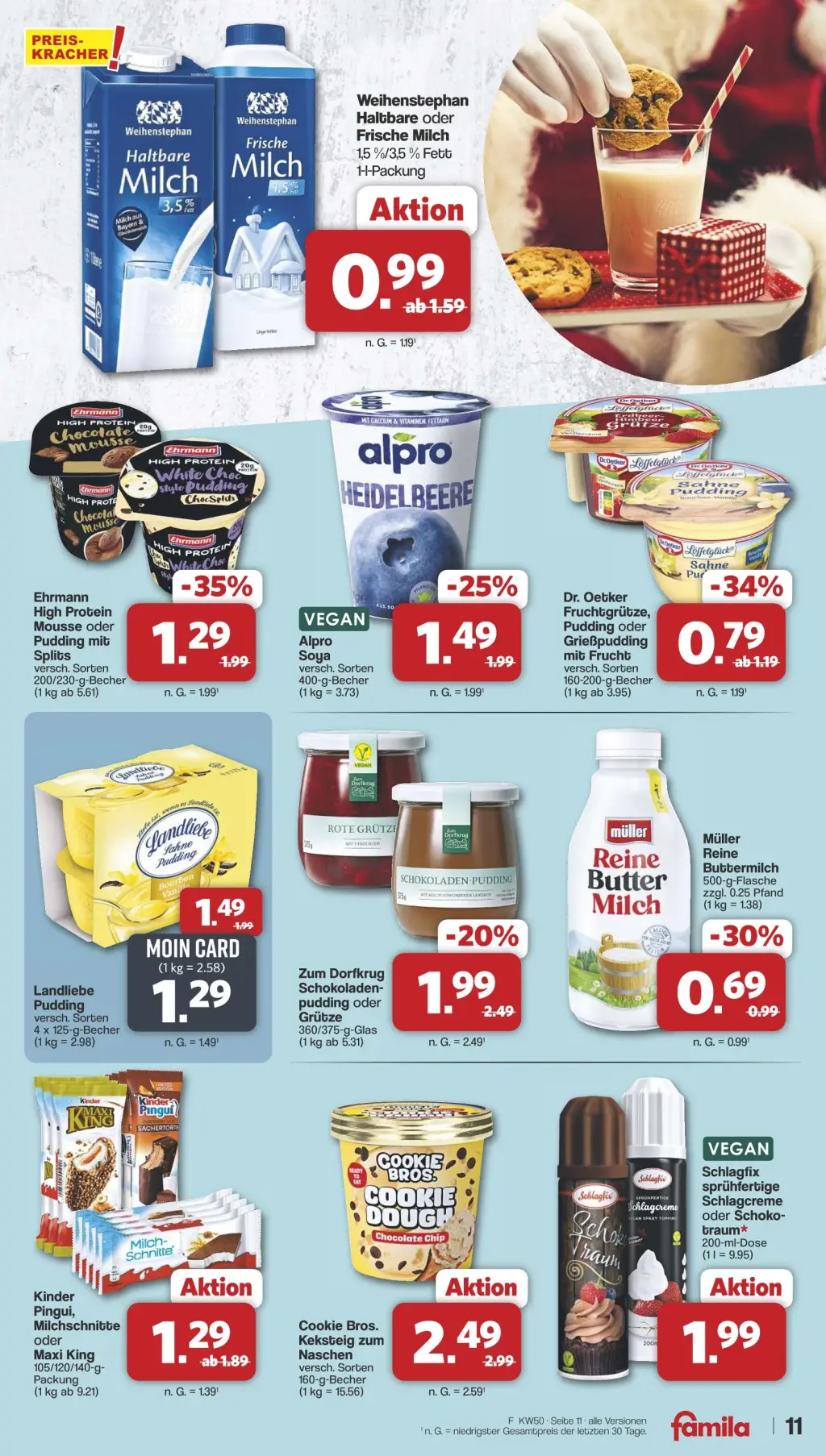 Famila Prospekt KW50 mit aktuellen Angeboten und attraktiven Rabatten – günstige Lebensmittel, Sparen Sie bei Famila Prospekt diese Woche!