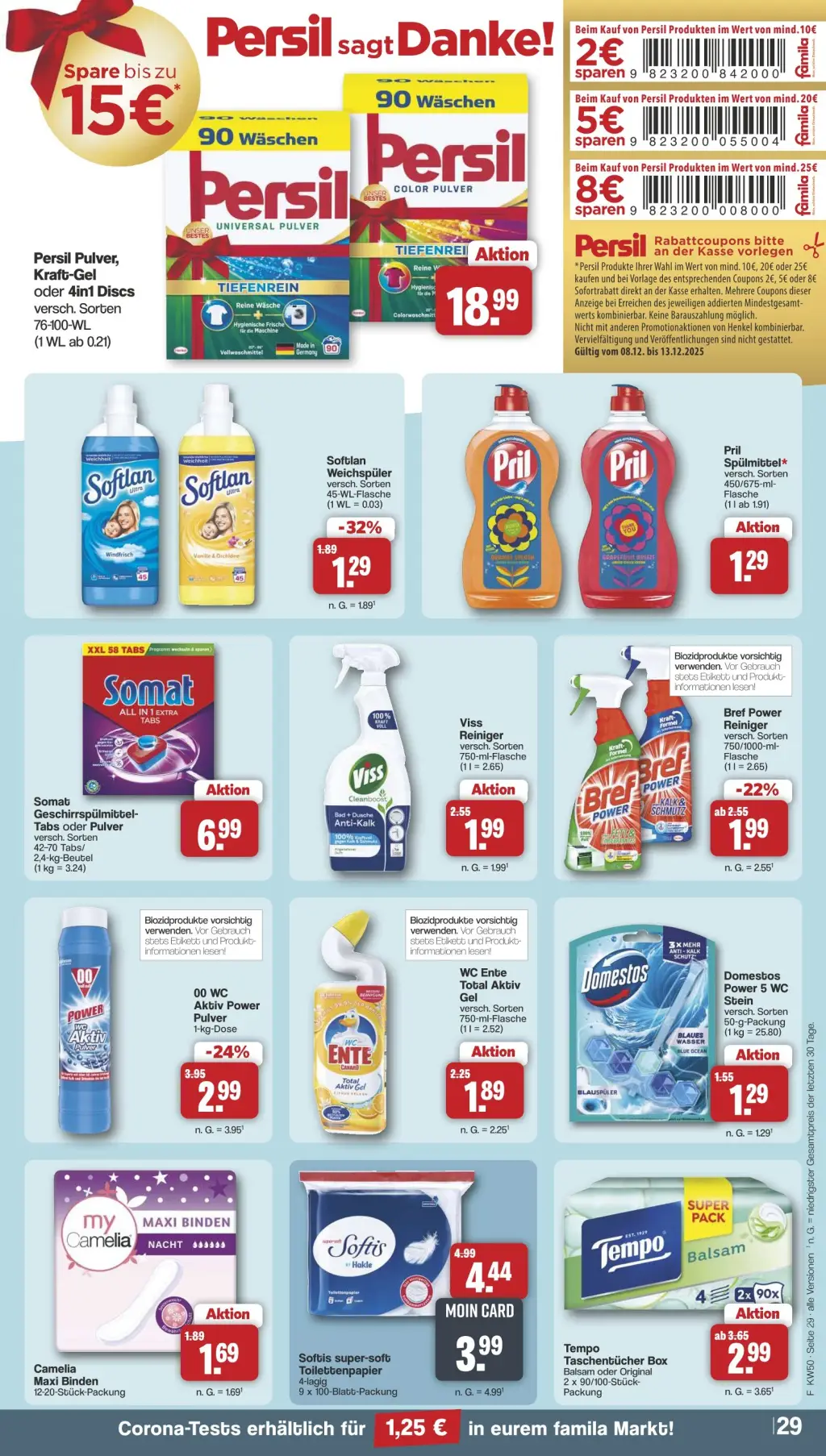 Famila Prospekt KW50 mit aktuellen Angeboten und attraktiven Rabatten – günstige Lebensmittel, Sparen Sie bei Famila Prospekt diese Woche!