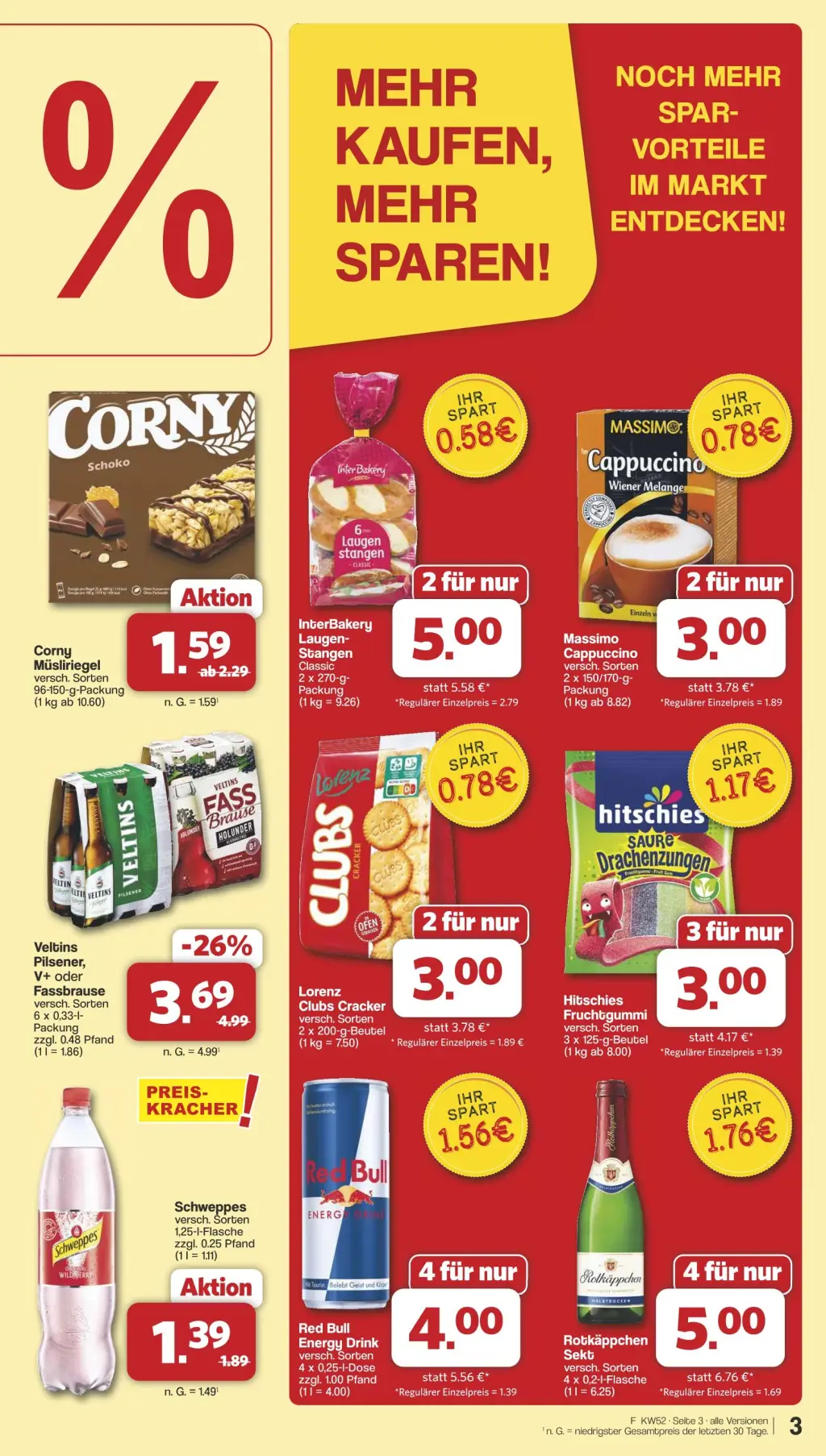 Famila Prospekt KW52 mit aktuellen Angeboten und attraktiven Rabatten – günstige Lebensmittel, Sparen Sie bei Famila Prospekt diese Woche!