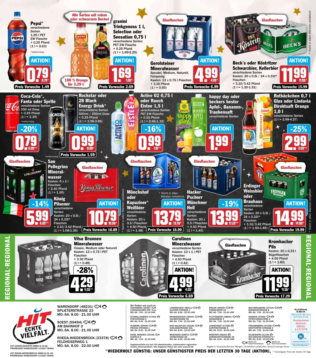 Hit Prospekt KW50 mit aktuellen Angeboten und attraktiven Rabatten – günstige Lebensmittel, Sparen Sie bei Hit Prospekt diese Woche!