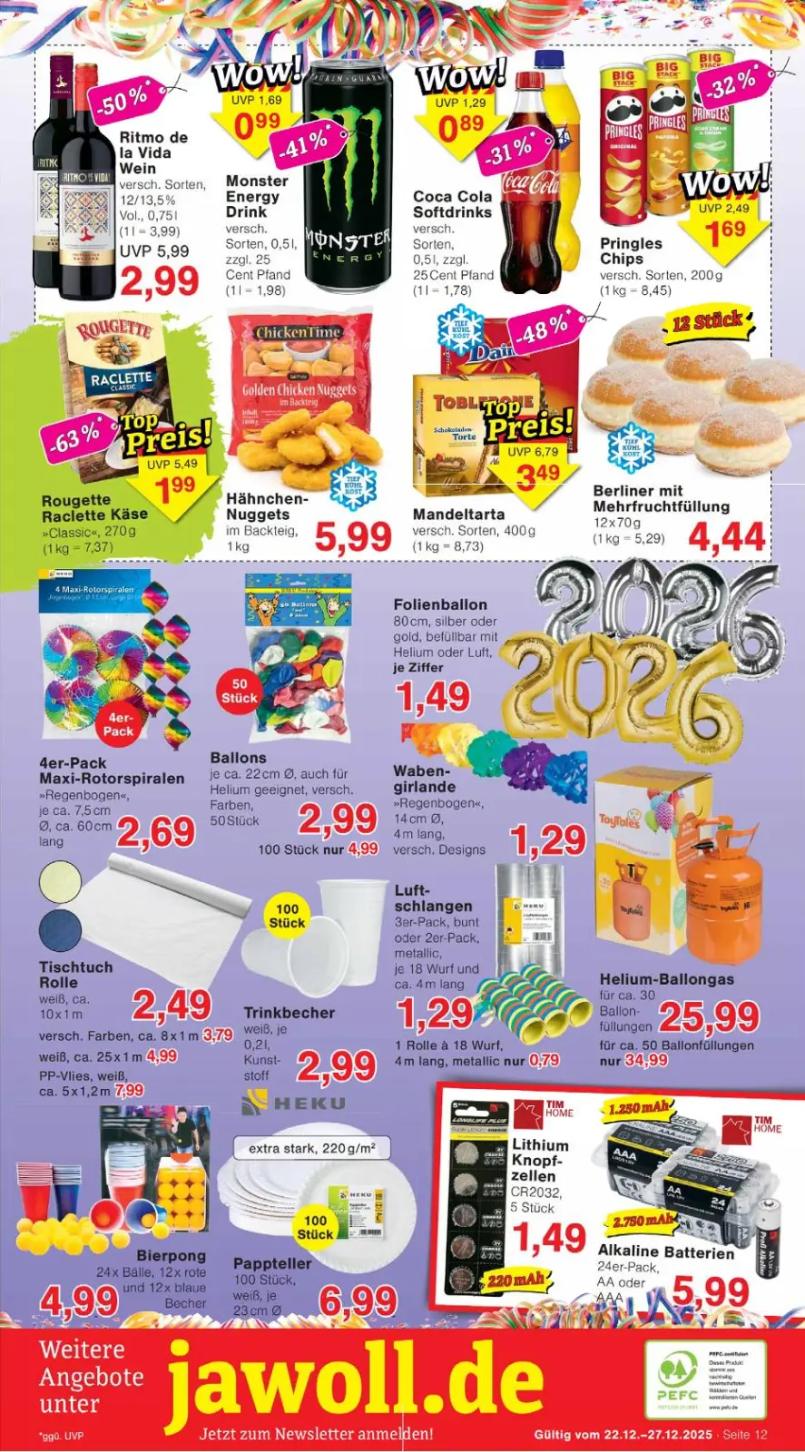 Jawoll Prospekt KW52 mit aktuellen Angeboten und attraktiven Rabatten – günstige Lebensmittel, Sparen Sie bei Jawoll Prospekt diese Woche!