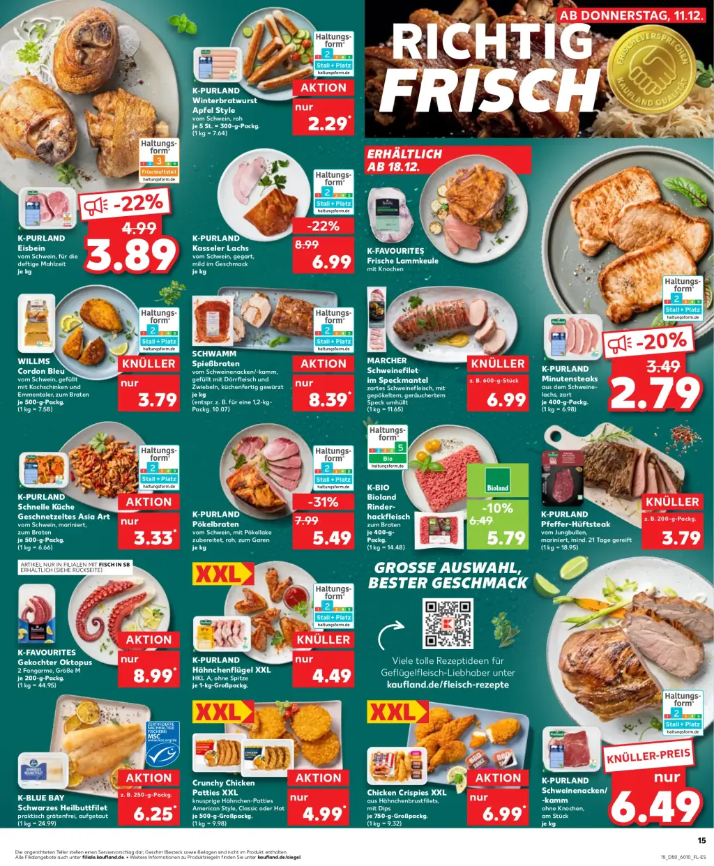 Kaufland Prospekt KW50 mit aktuellen Angeboten und attraktiven Rabatten – günstige Lebensmittel, Sparen Sie bei Kaufland Prospekt diese Woche!