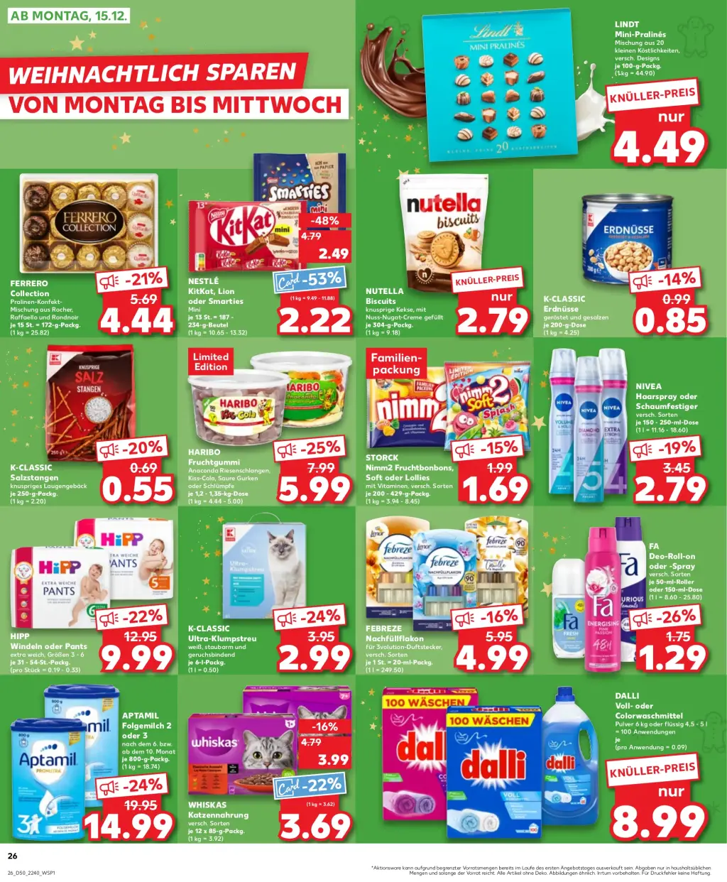 Kaufland Prospekt KW50 mit aktuellen Angeboten und attraktiven Rabatten – günstige Lebensmittel, Sparen Sie bei Kaufland Prospekt diese Woche!