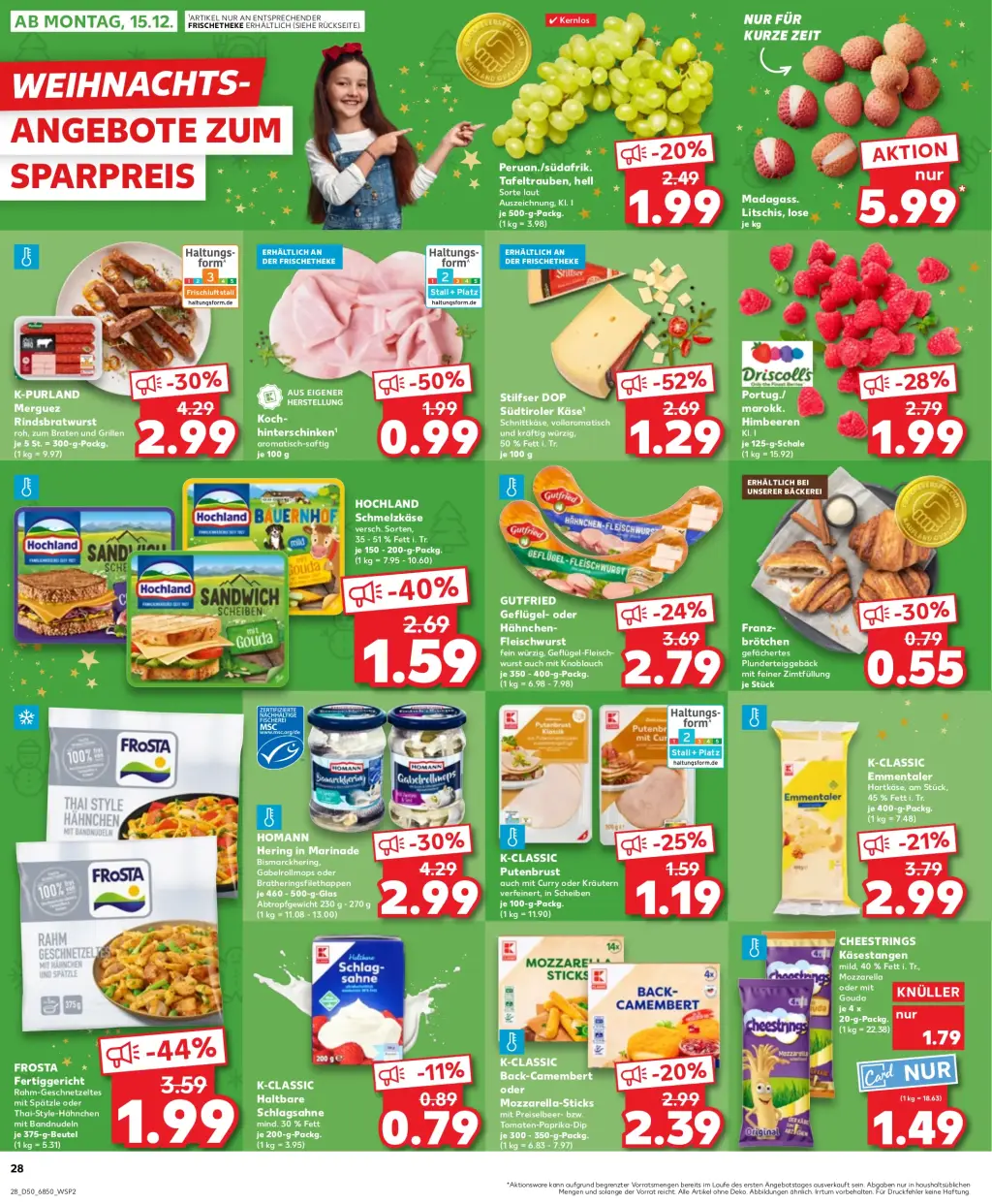 Kaufland Prospekt KW50 mit aktuellen Angeboten und attraktiven Rabatten – günstige Lebensmittel, Sparen Sie bei Kaufland Prospekt diese Woche!