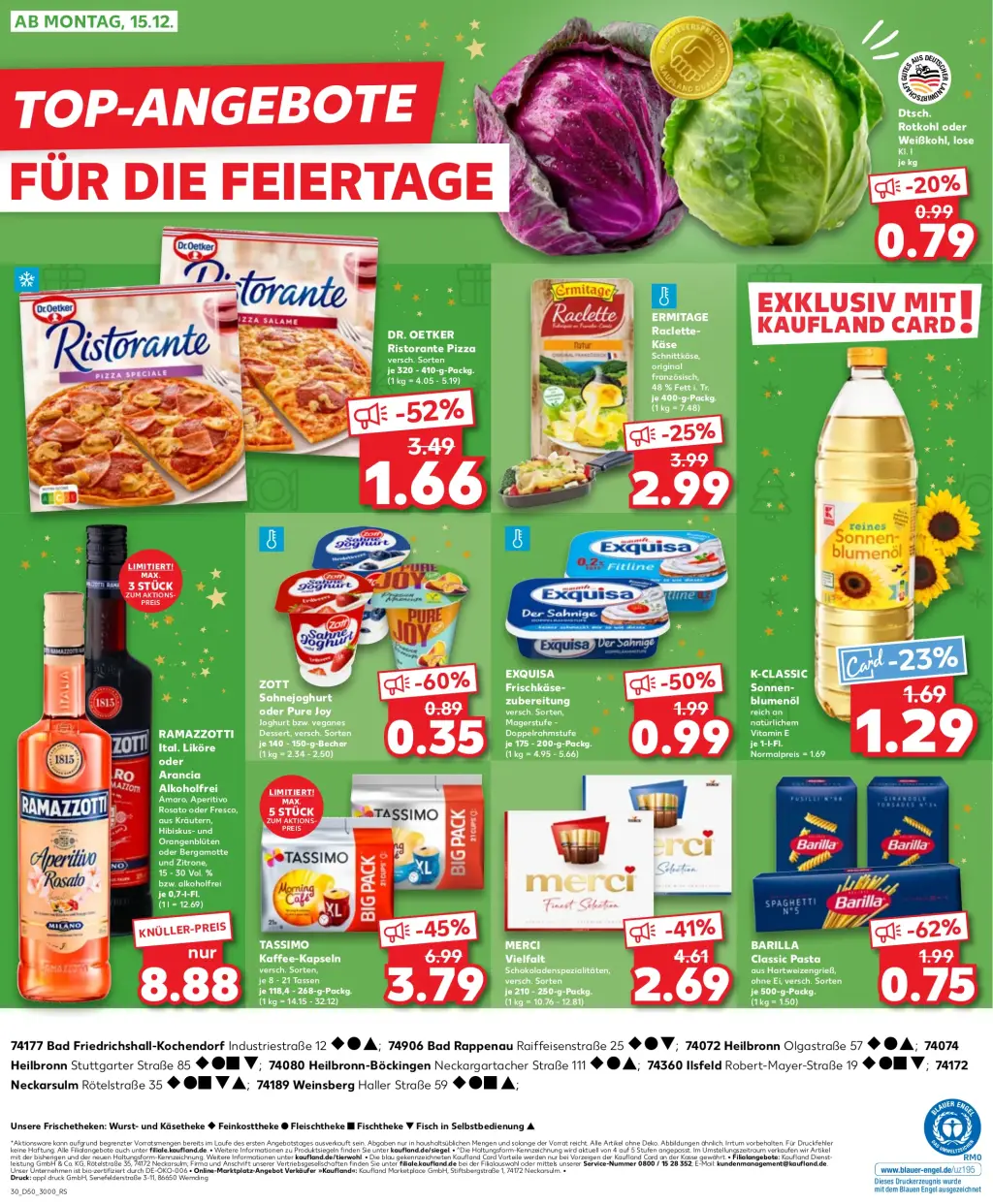 Kaufland Prospekt KW50 mit aktuellen Angeboten und attraktiven Rabatten – günstige Lebensmittel, Sparen Sie bei Kaufland Prospekt diese Woche!