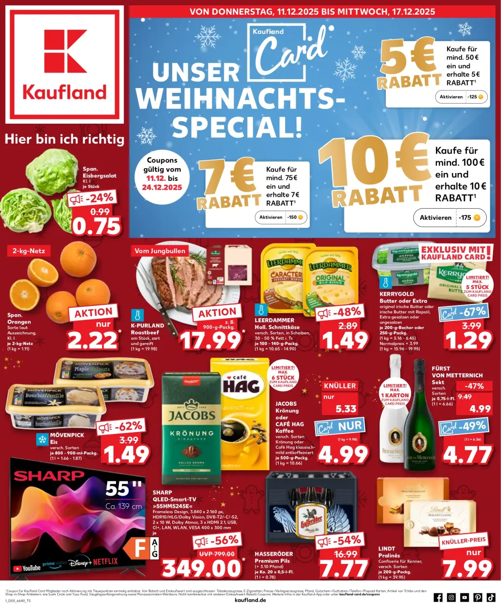 Kaufland Prospekt KW50 mit aktuellen Angeboten und attraktiven Rabatten – günstige Lebensmittel, Sparen Sie bei Kaufland Prospekt diese Woche! Kaufland Prospekt KW50 mit aktuellen Angeboten und attraktiven Rabatten – günstige Lebensmittel, Sparen Sie bei Kaufland Prospekt diese Woche!