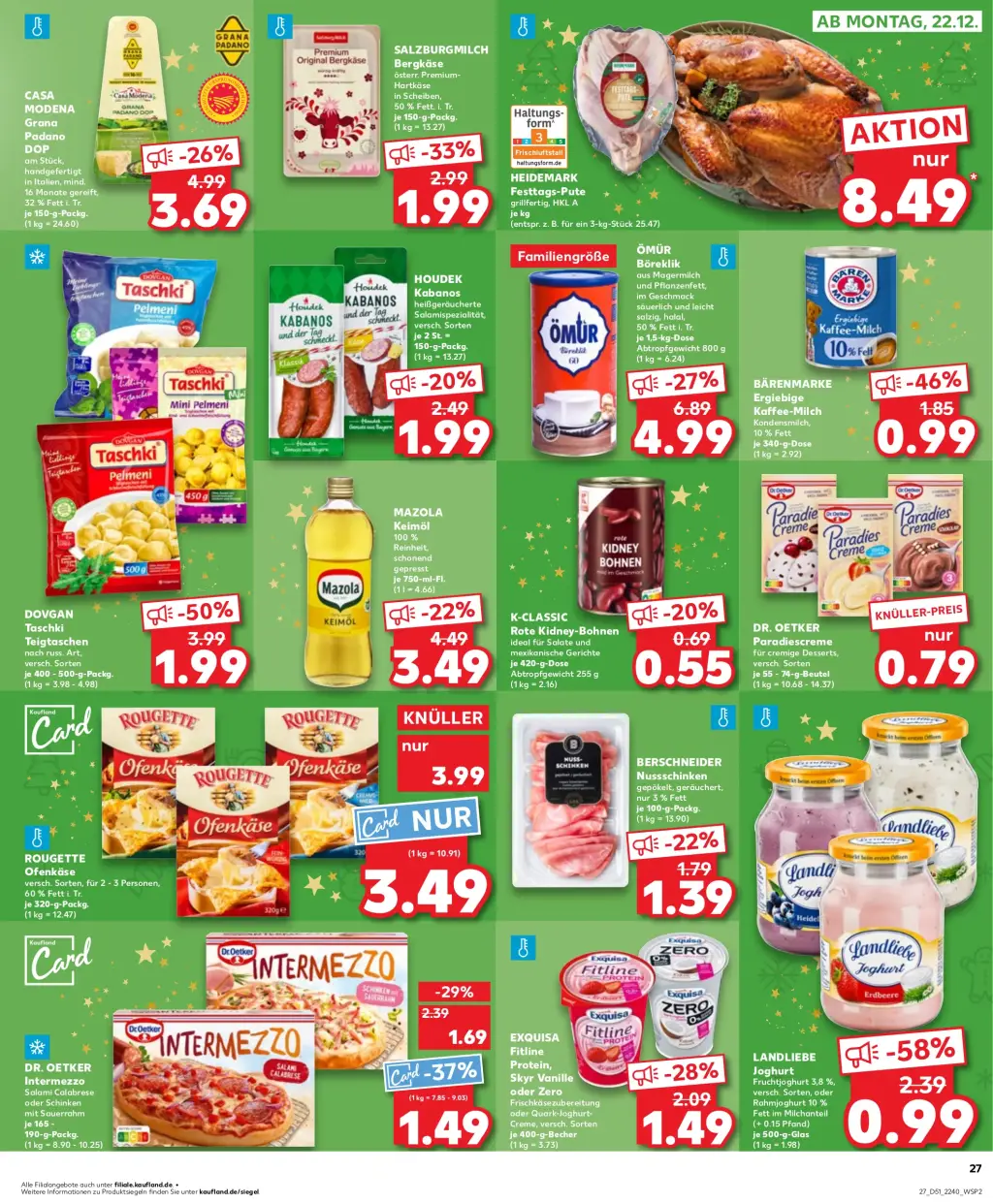 Kaufland Prospekt KW51 mit aktuellen Angeboten und attraktiven Rabatten – günstige Lebensmittel, Sparen Sie bei Kaufland Prospekt diese Woche!