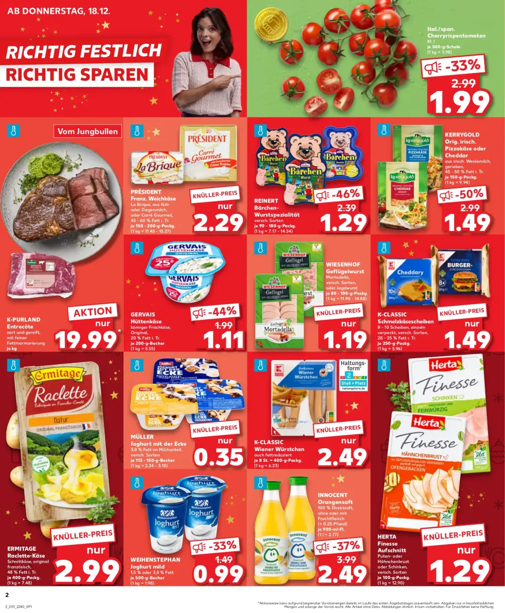 Kaufland Prospekt KW51 mit aktuellen Angeboten und attraktiven Rabatten – günstige Lebensmittel, Sparen Sie bei Kaufland Prospekt diese Woche!