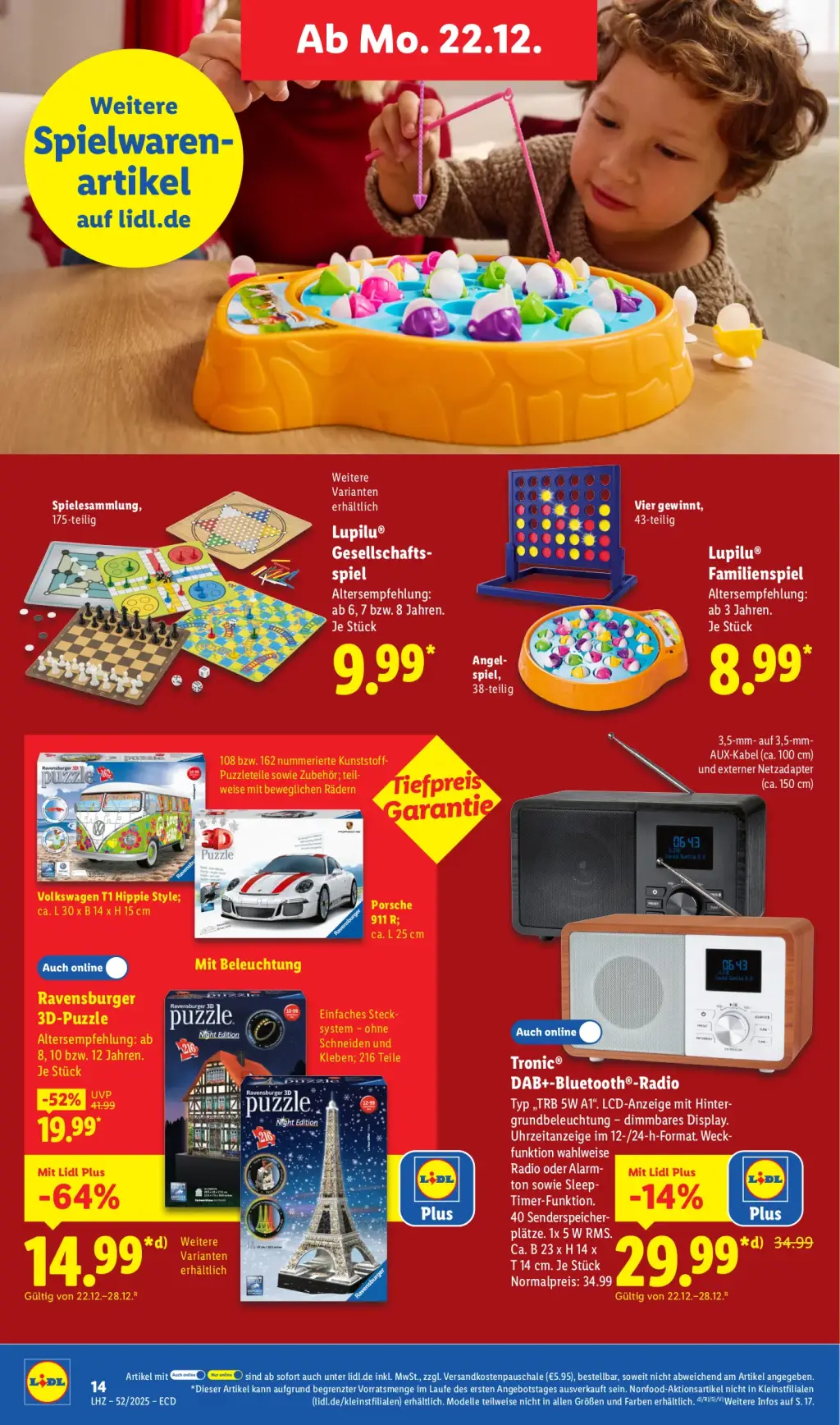 Lidl Prospekt KW52 mit aktuellen Angeboten und attraktiven Rabatten – günstige Lebensmittel, Sparen Sie bei Lidl Prospekt diese Woche!