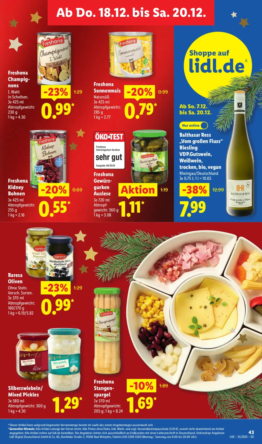 Lidl Prospekt KW51 mit aktuellen Angeboten und attraktiven Rabatten – günstige Lebensmittel, Sparen Sie bei Lidl Prospekt diese Woche!