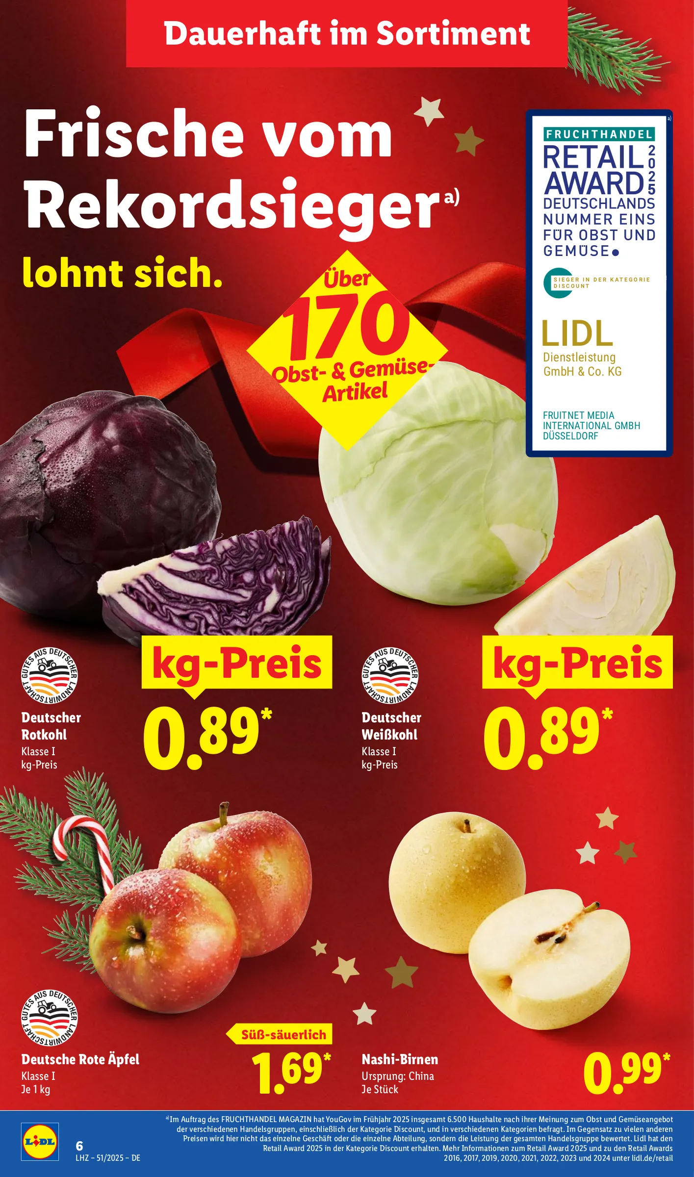 Lidl Prospekt KW51 mit aktuellen Angeboten und attraktiven Rabatten – günstige Lebensmittel, Sparen Sie bei Lidl Prospekt diese Woche!