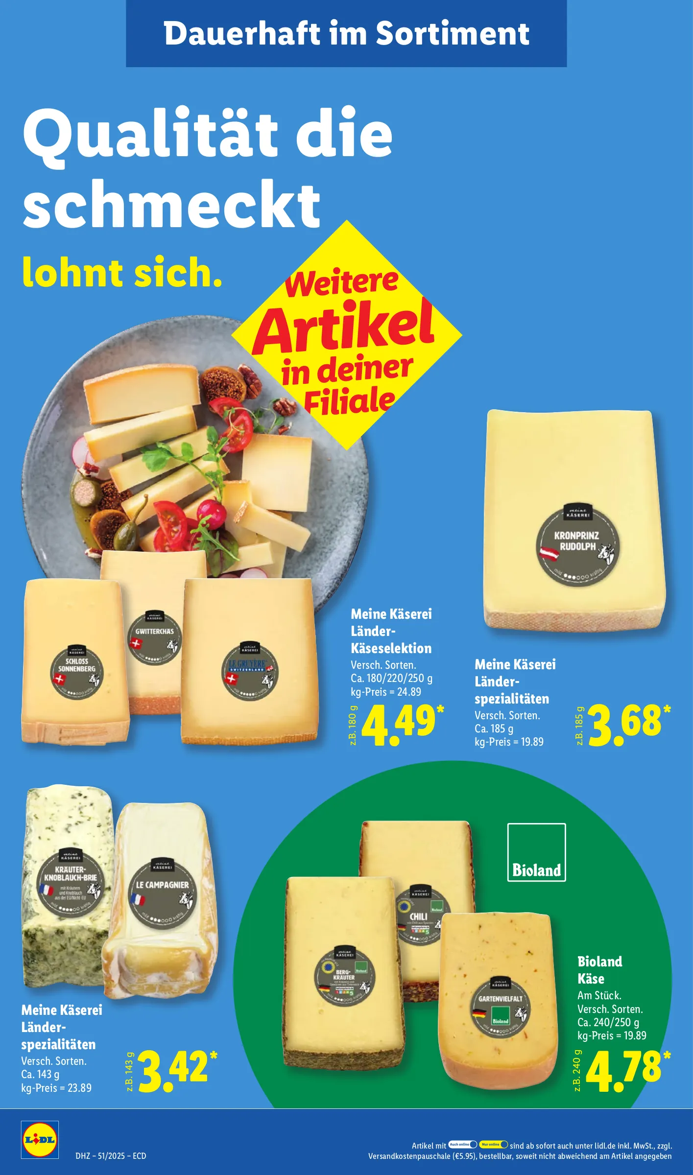 Lidl Prospekt KW51 mit aktuellen Angeboten und attraktiven Rabatten – günstige Lebensmittel, Sparen Sie bei Lidl Prospekt diese Woche!