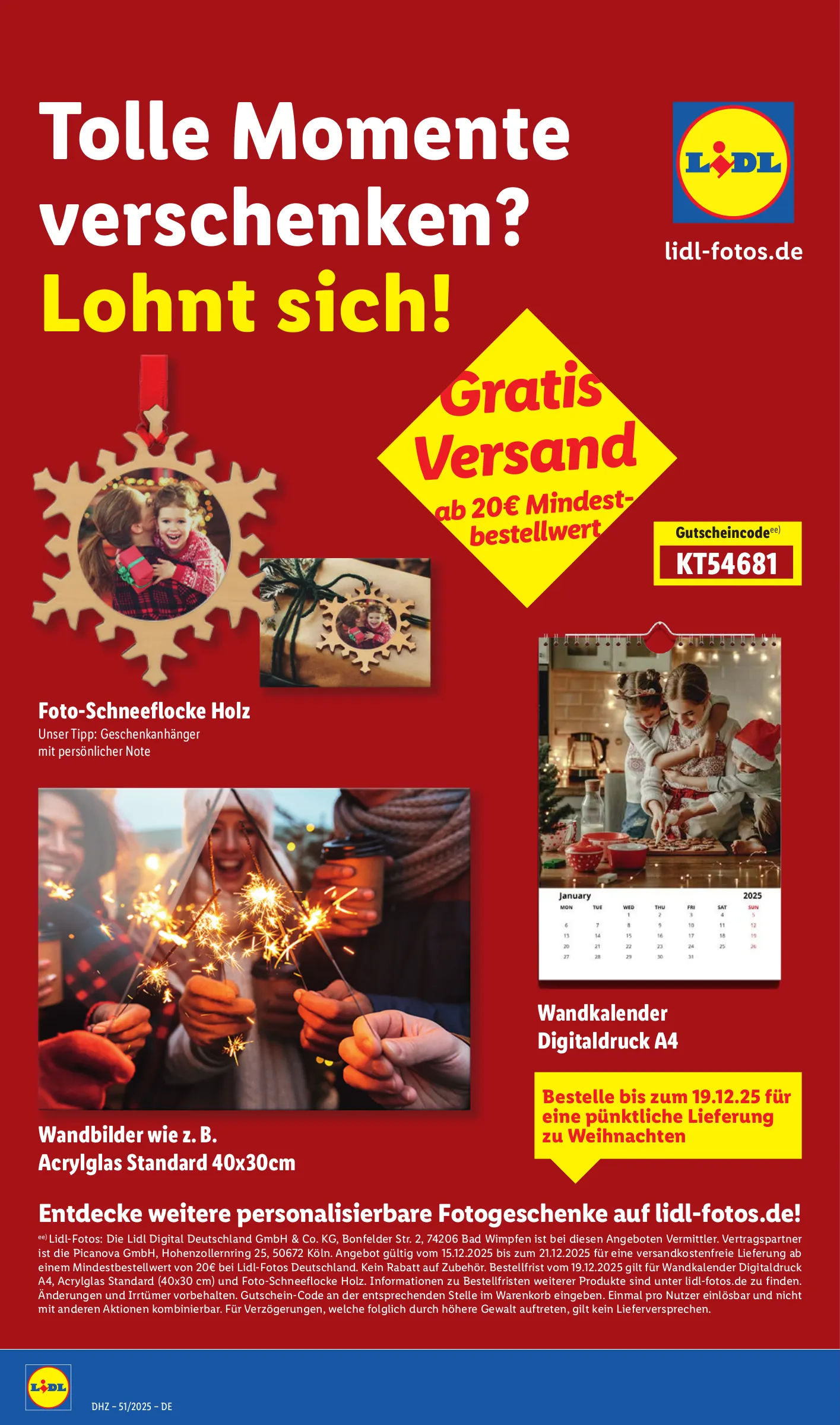 Lidl Prospekt KW51 mit aktuellen Angeboten und attraktiven Rabatten – günstige Lebensmittel, Sparen Sie bei Lidl Prospekt diese Woche!