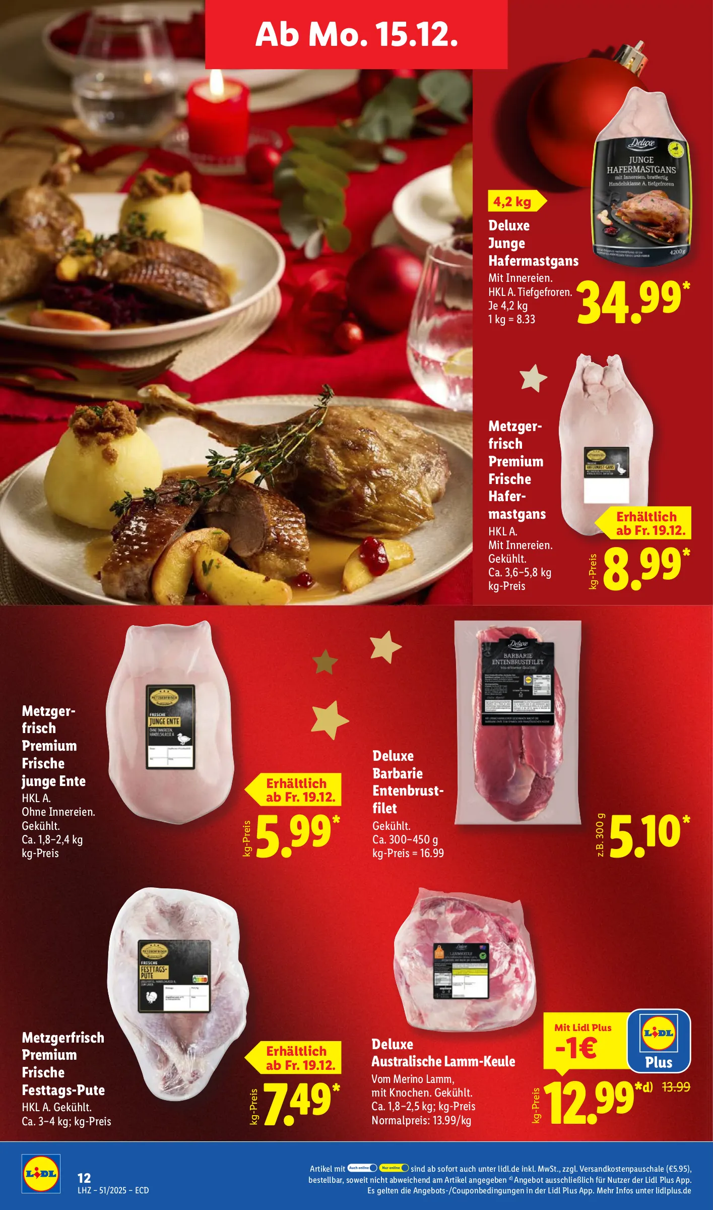 Lidl Prospekt KW51 mit aktuellen Angeboten und attraktiven Rabatten – günstige Lebensmittel, Sparen Sie bei Lidl Prospekt diese Woche!