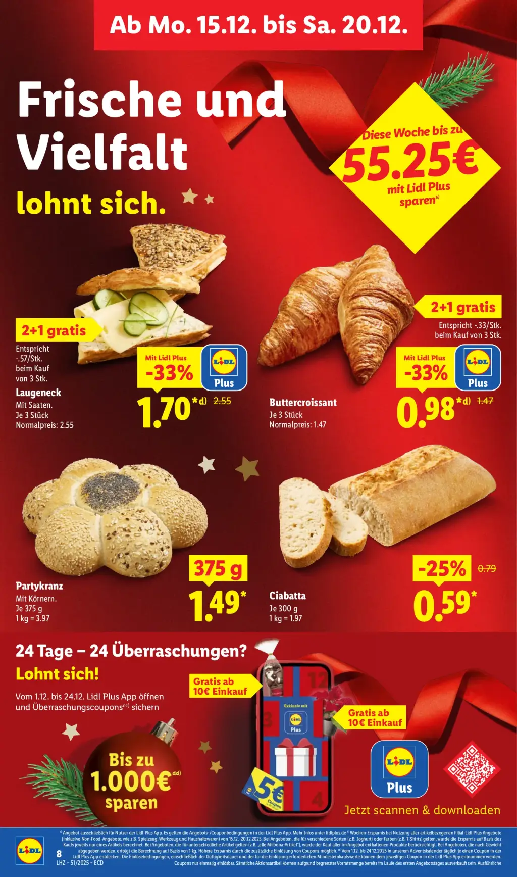 Lidl Prospekt KW51 mit aktuellen Angeboten und attraktiven Rabatten – günstige Lebensmittel, Sparen Sie bei Lidl Prospekt diese Woche!