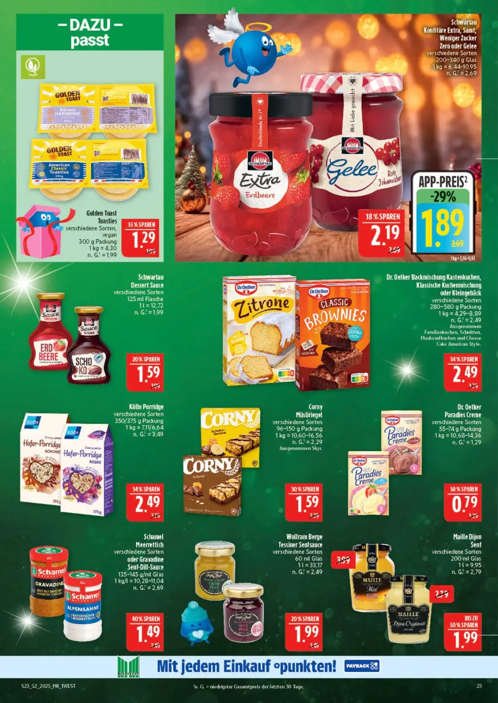 Marktkauf Prospekt KW52 mit aktuellen Angeboten und attraktiven Rabatten – günstige Lebensmittel, Sparen Sie bei Marktkauf Prospekt diese Woche!